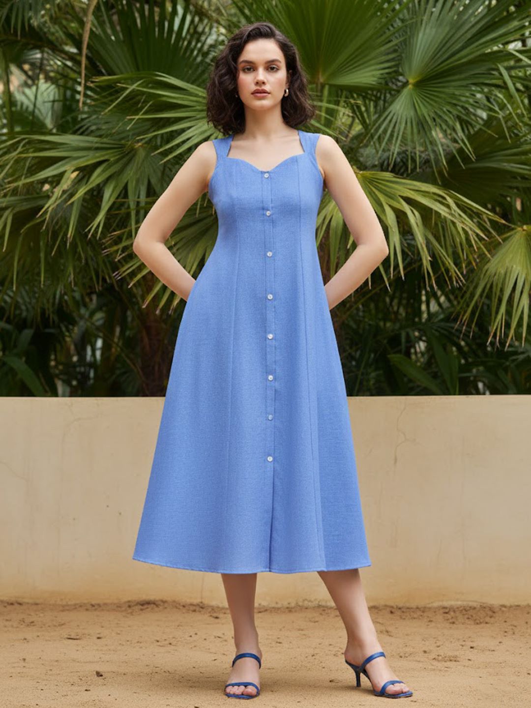 Blue Linen Dresses - Buy Blue Linen Dresses online in India