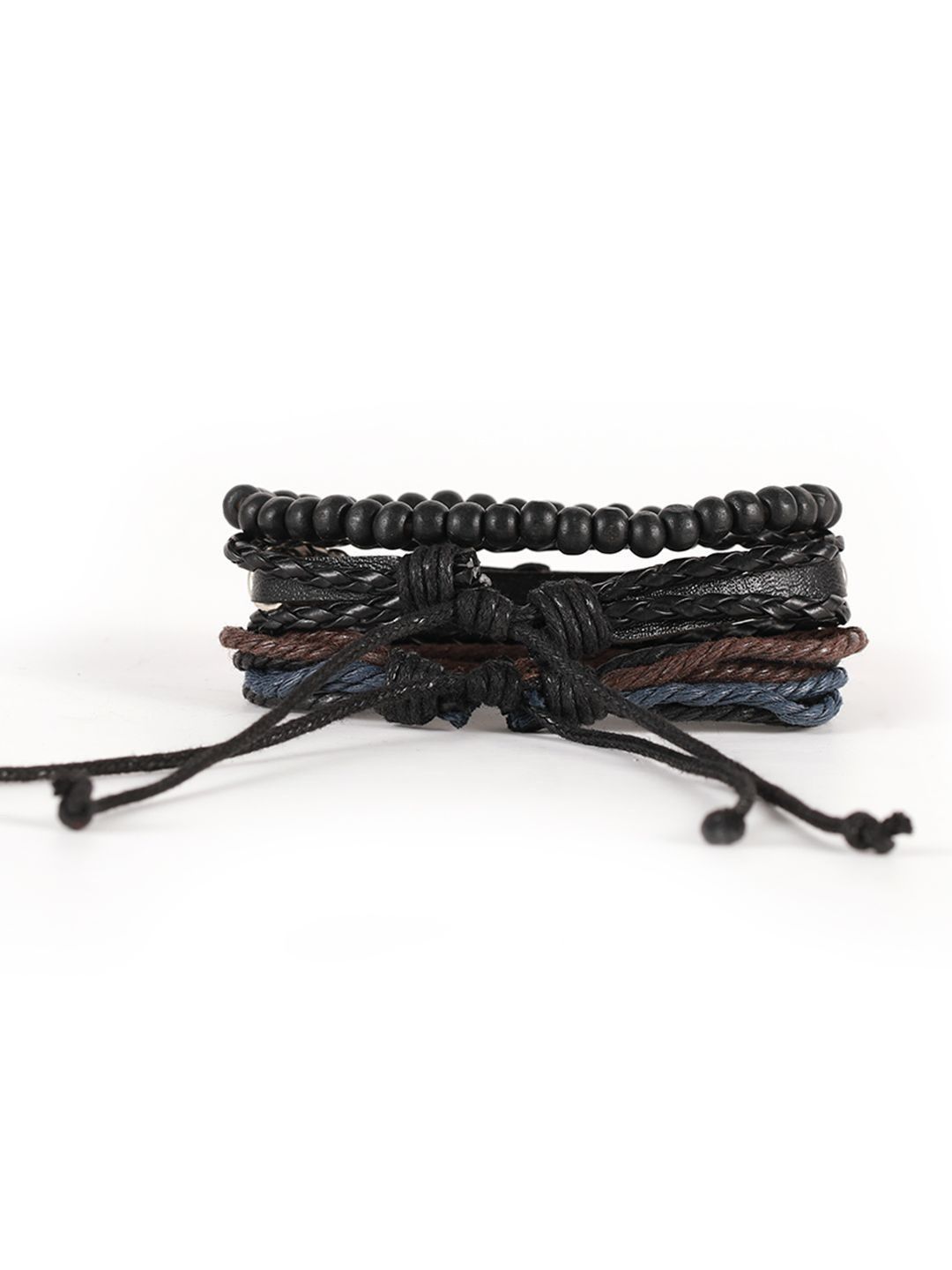 StyleCast Men Leather Wraparound Bracelet