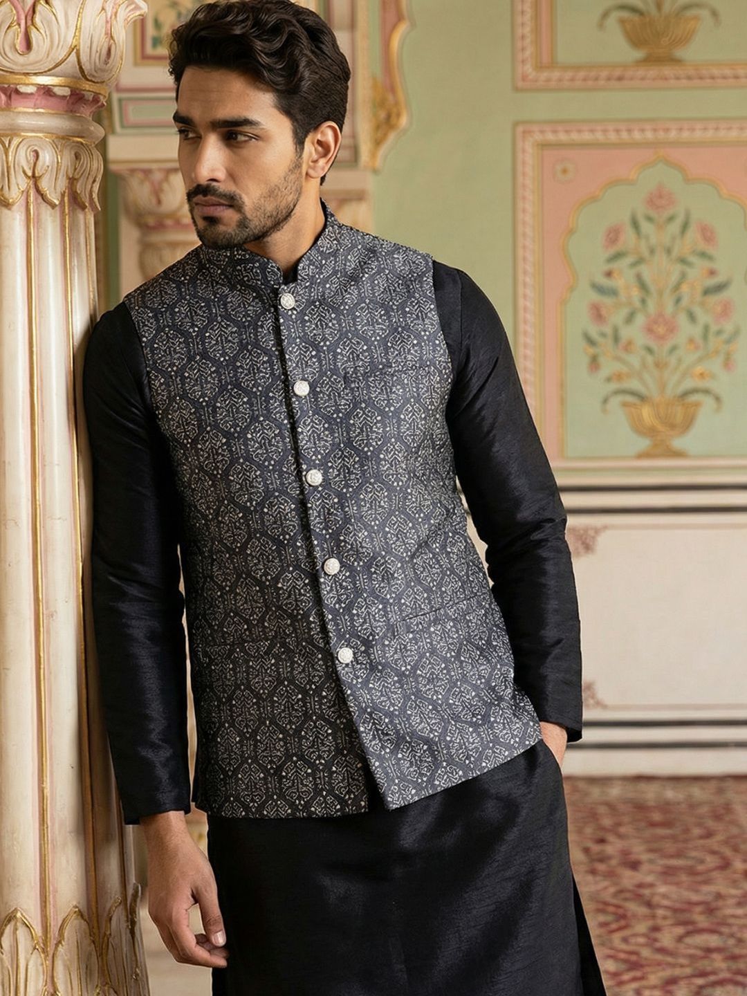 Jompers Printed Nehru Jackets