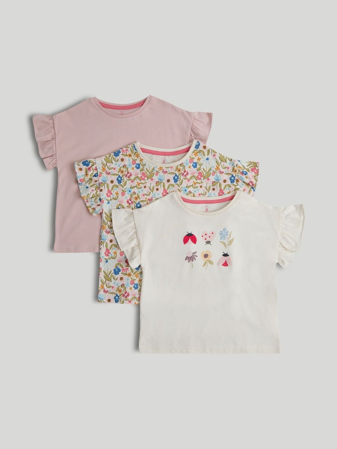 mothercare Girls Floral Printed Pockets T-shirt