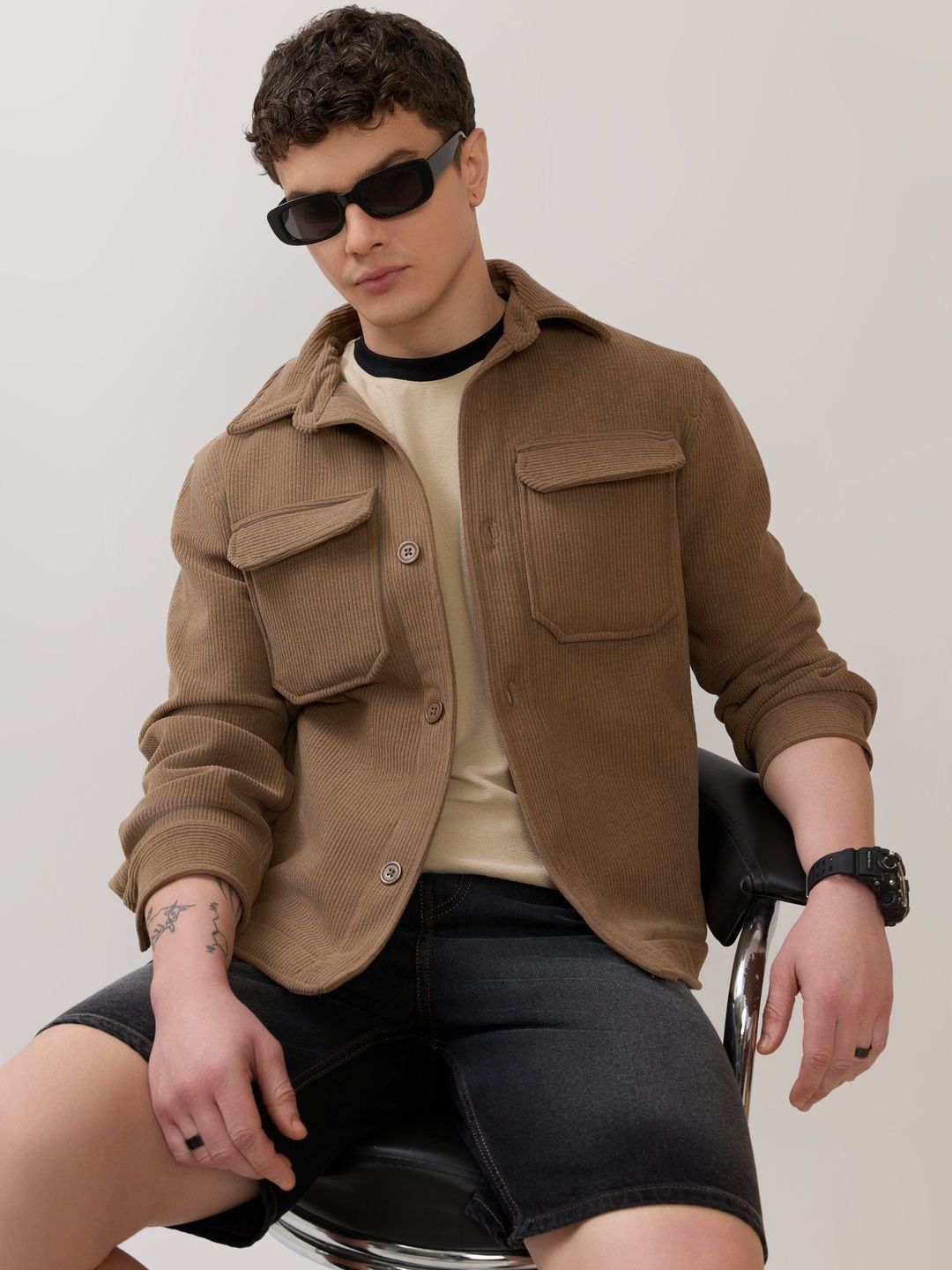 Espanshe Men Woven Jacket