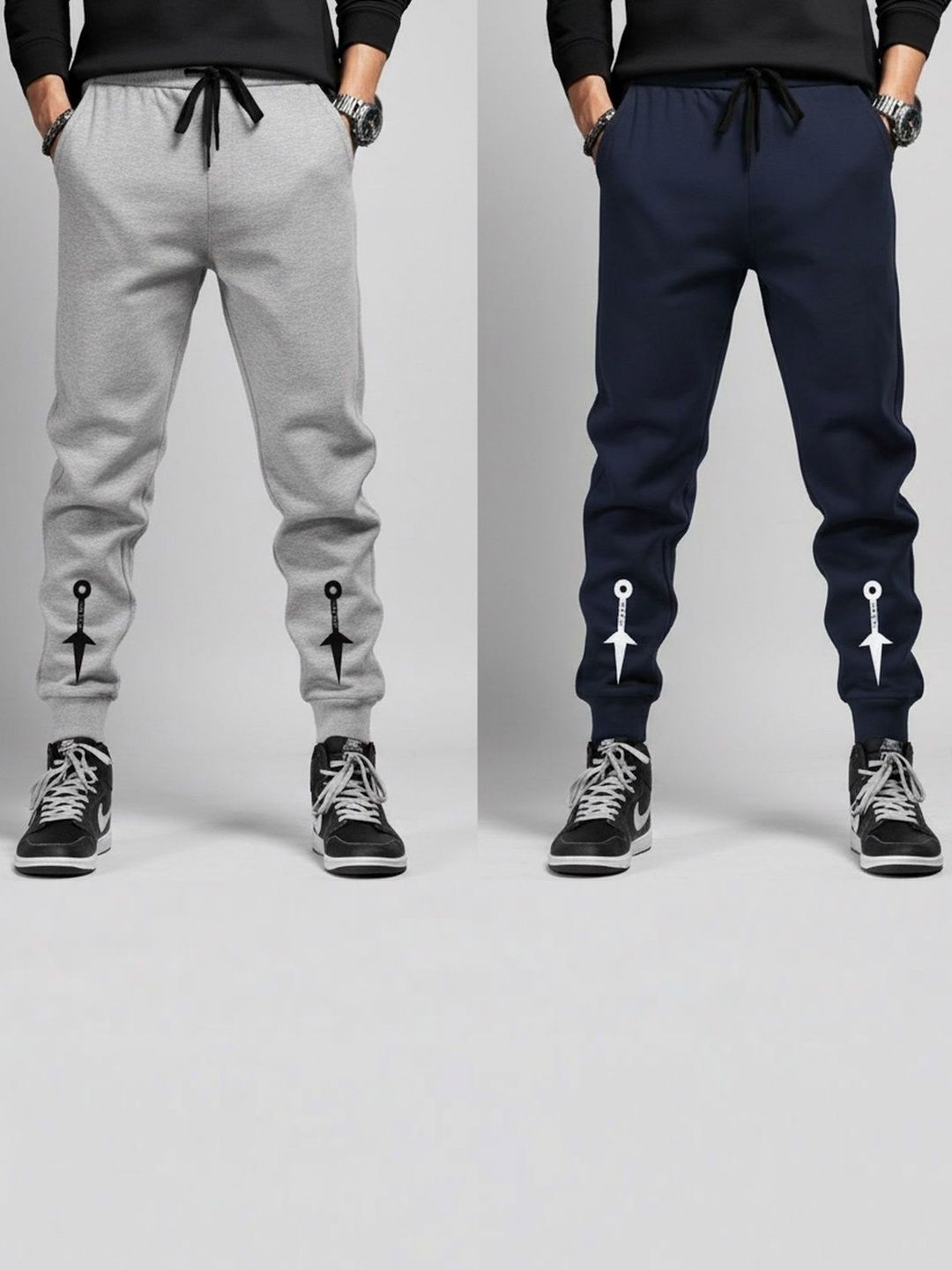 Riksaw Men Pack of 2 Regular Fit Graphic Print Joggers