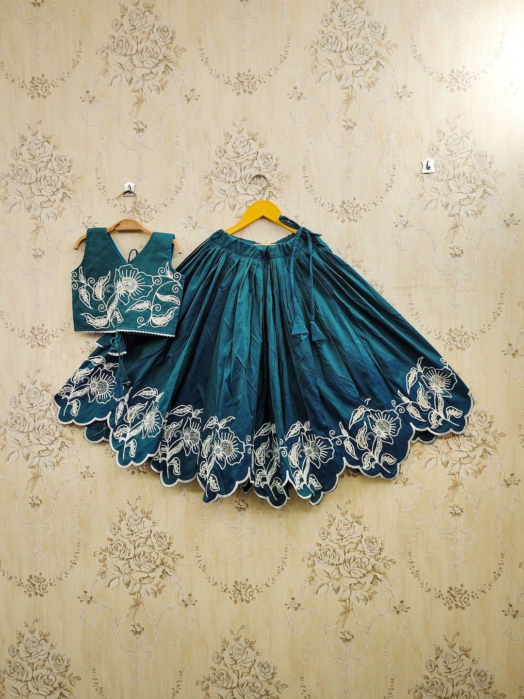 Sangria Girls Embriodered Flared Lehenga Choli