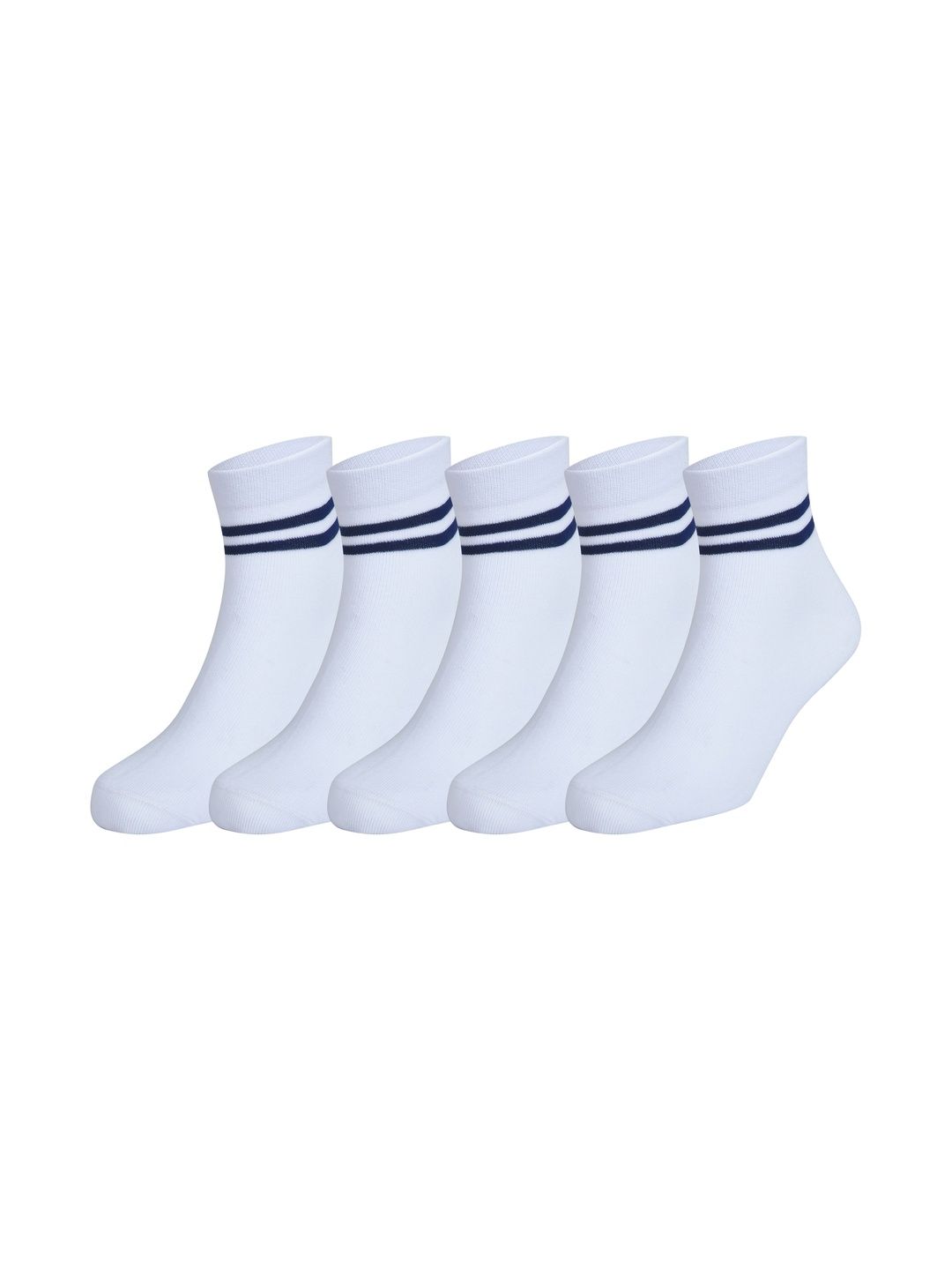 bizala Unisex Kids Pack of 5 Cotton Blend Striped Ankle Length Socks