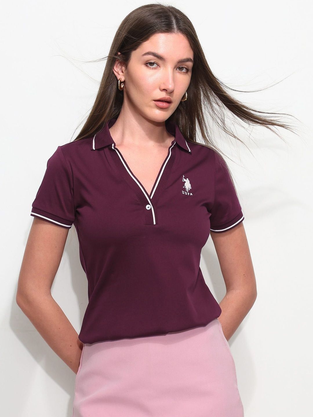 Brand Logo Polo Collar T-shirt