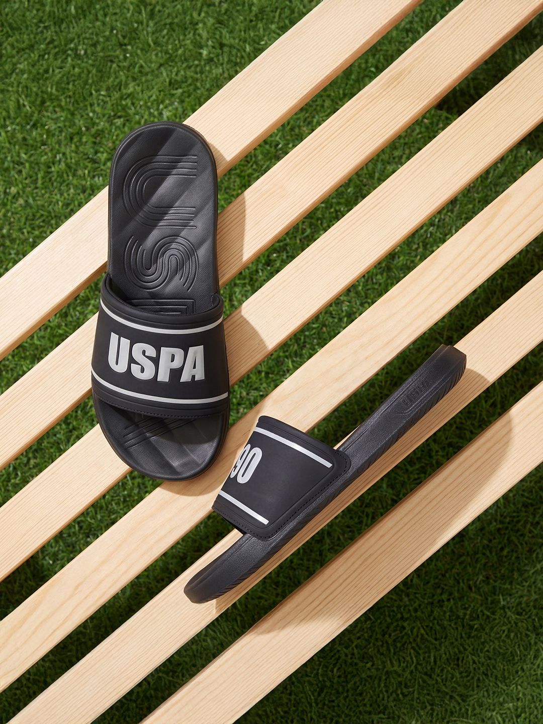 U.S. Polo Assn. Deja Black comfort Sliders
