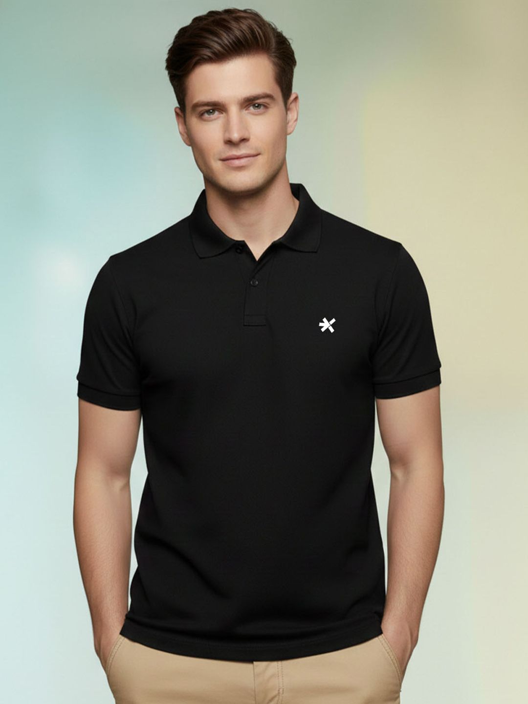 HRX by Hrithik Roshan Men Brand Logo Polo Collar T-shirt