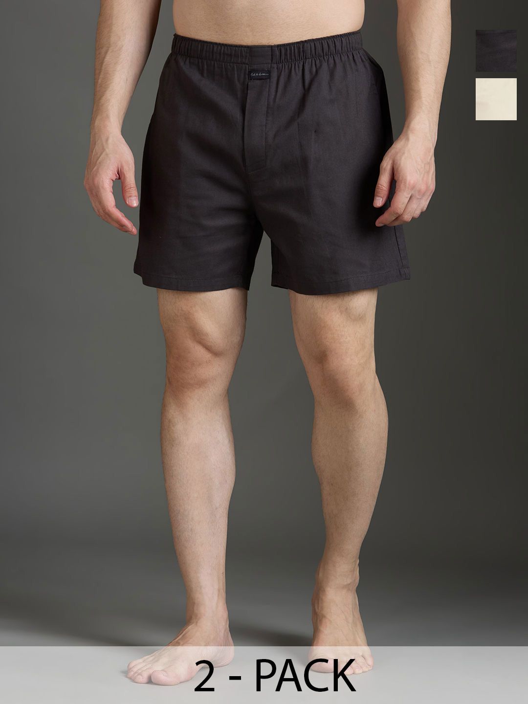Mast & Harbour Men Pack Of 2 Pure Cotton Mid-Rise Boxer