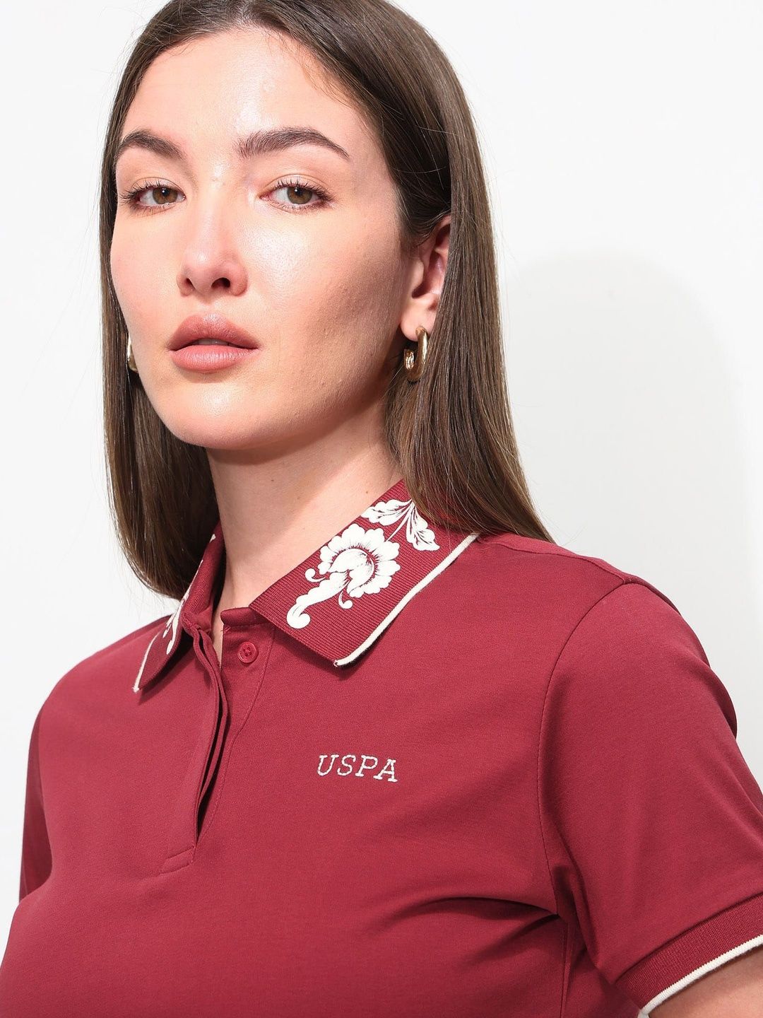 Brand Logo Polo Collar T-shirt