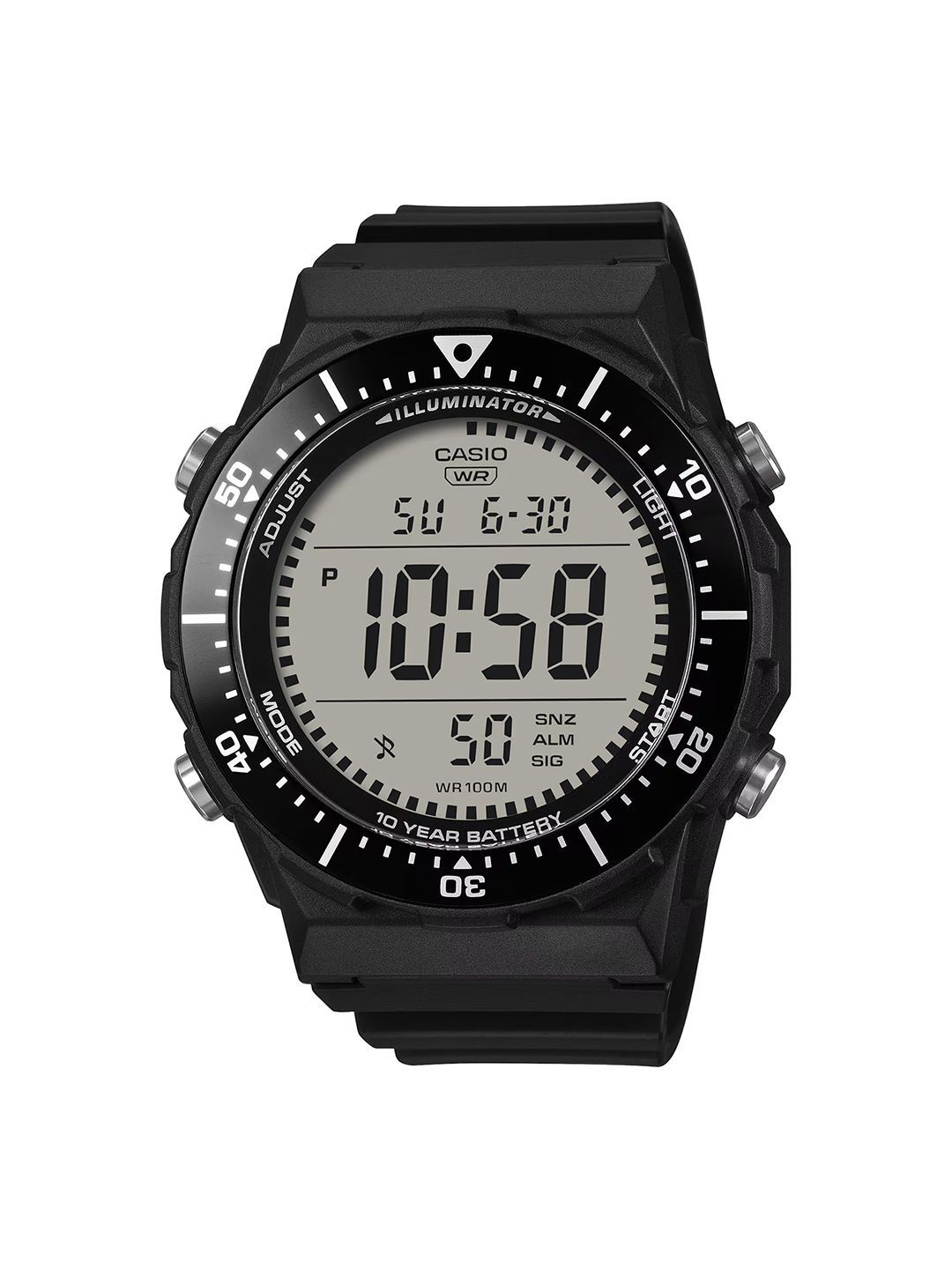 CASIO CASIO Men Dial & Straps Digital Alarm Watch D403