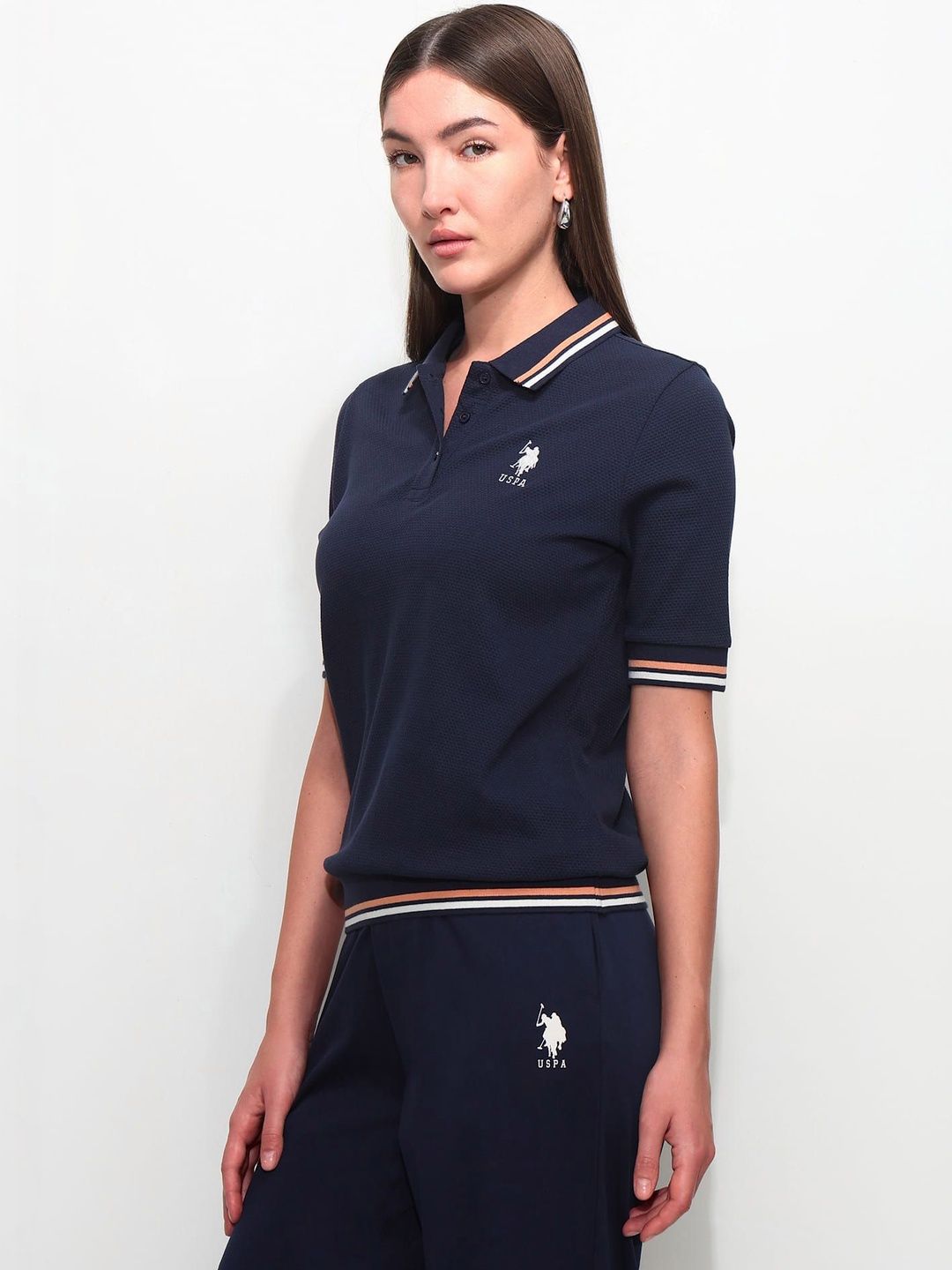Brand Logo Polo Collar T-shirt
