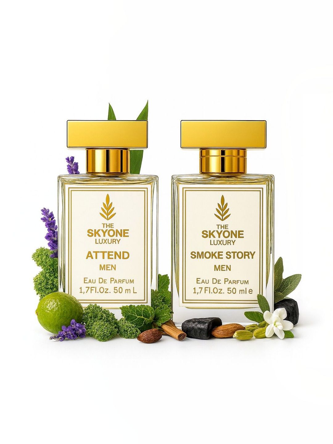 The Skyone Luxury Set Of 2 Men Smoke Story & Attend Eau De Parfum - 50 ml Each