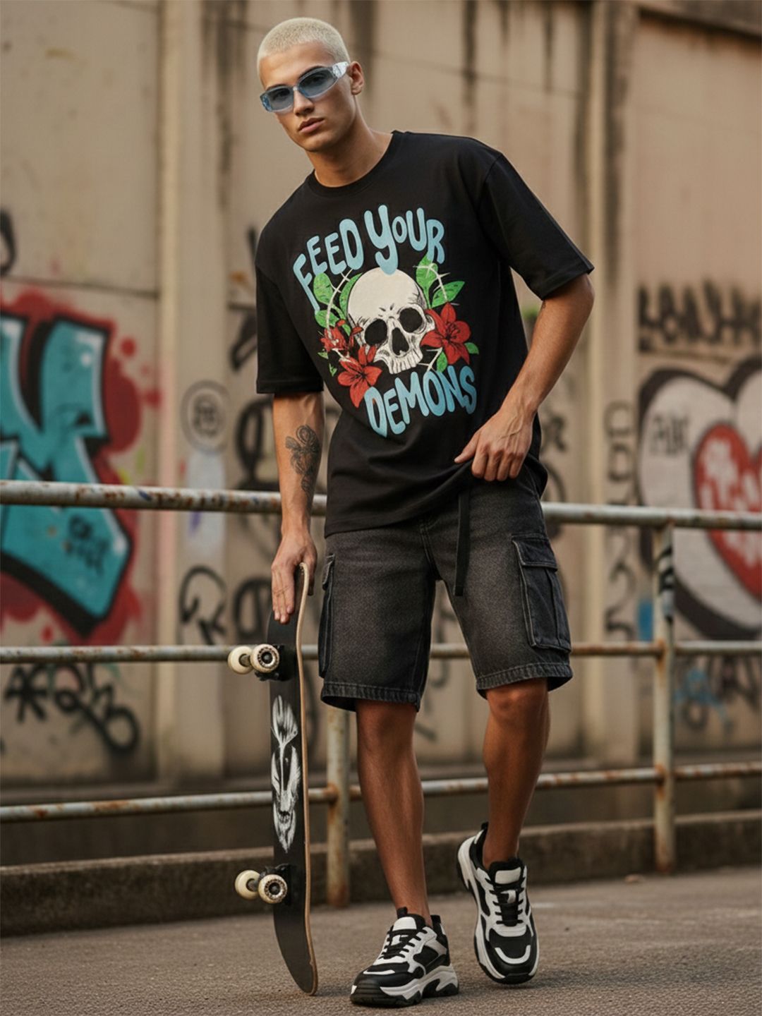 Kook N Keech Oversized Fit Graphic Printed Pure Cotton T-shirt