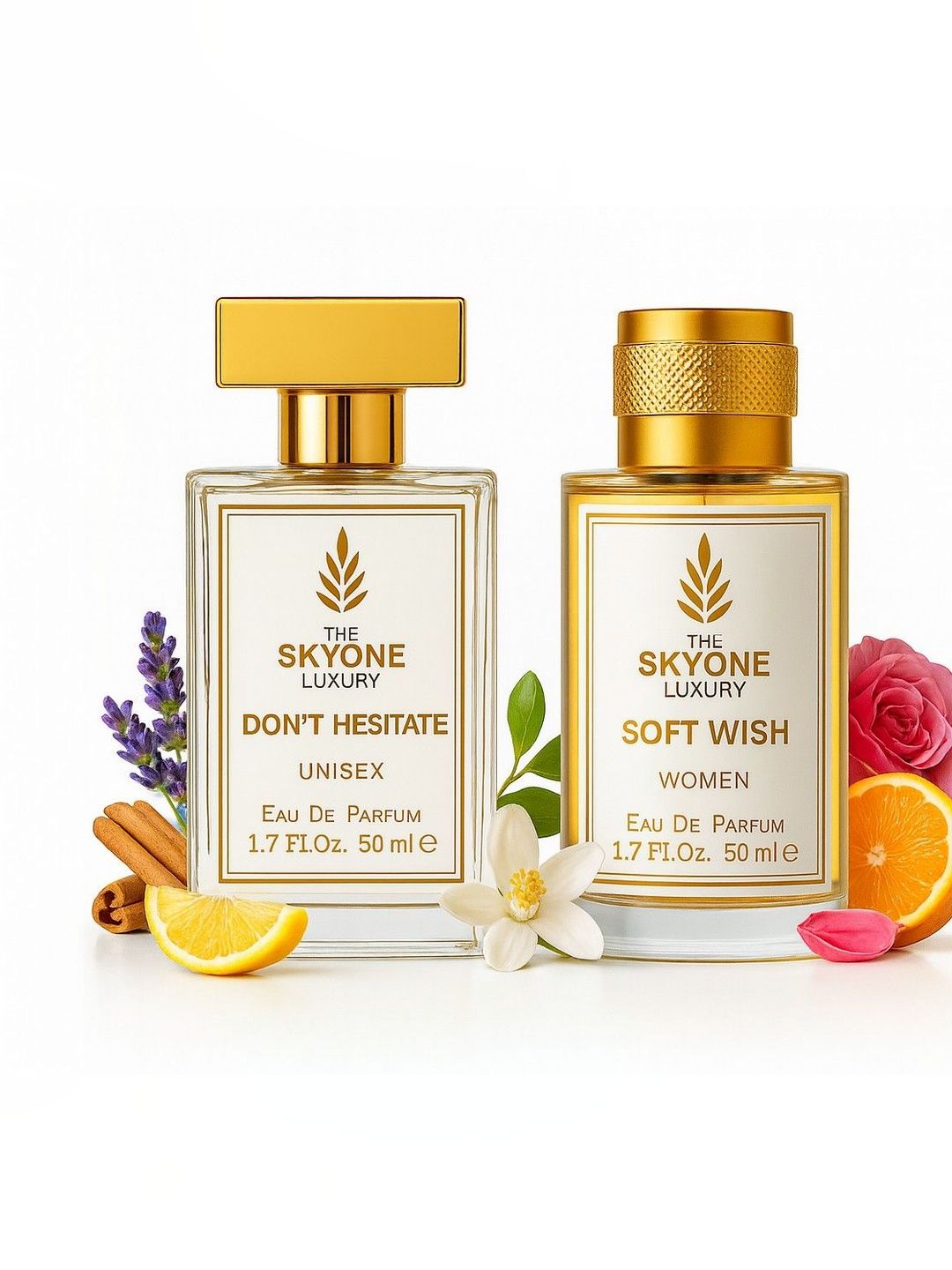 The Skyone Luxury Set Of 2 Unisex Soft Wish & Don't Hesitate Eau De Parfum - 50 ml Each