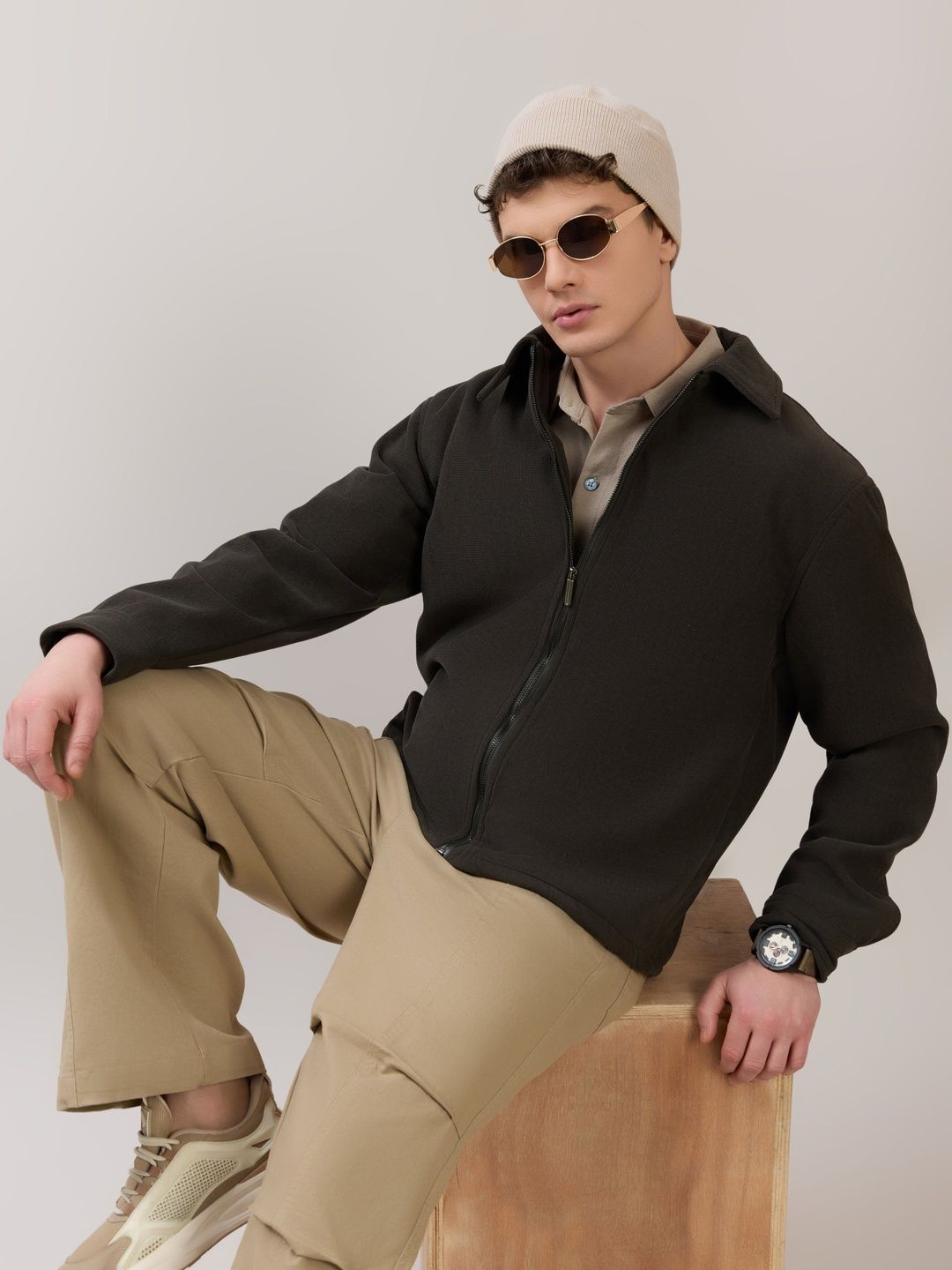 Espanshe Men Woven Jacket
