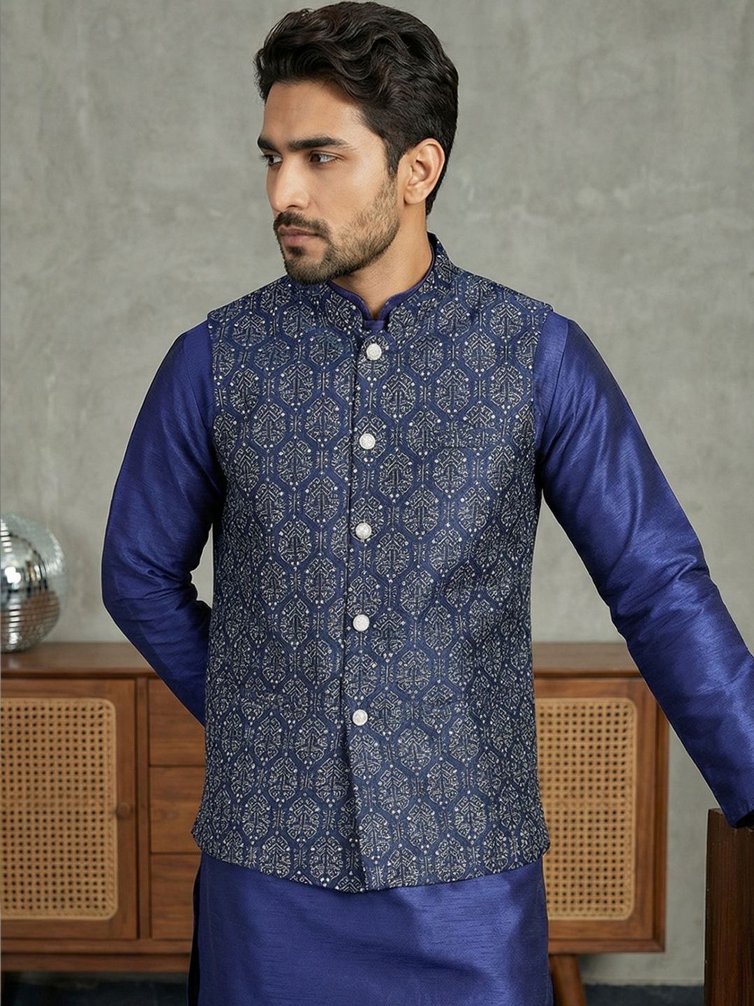 Jompers Printed Nehru Jackets