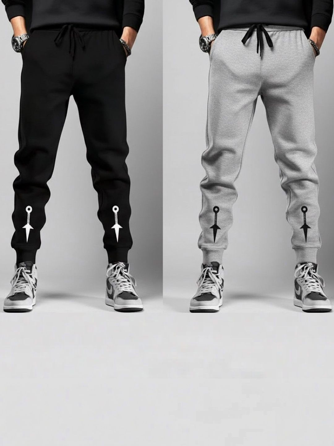 Riksaw Men Pack of 2 Regular Fit Graphic Print Joggers