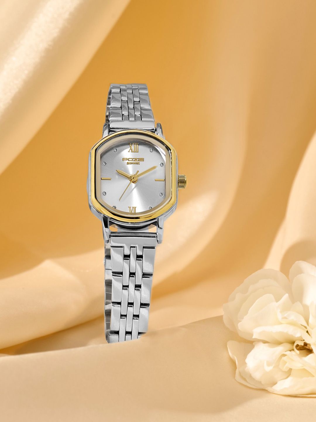Sonata Women Poze 8 Quartz Analog Silver- Sunray Dial Watch - SP80161BM01W