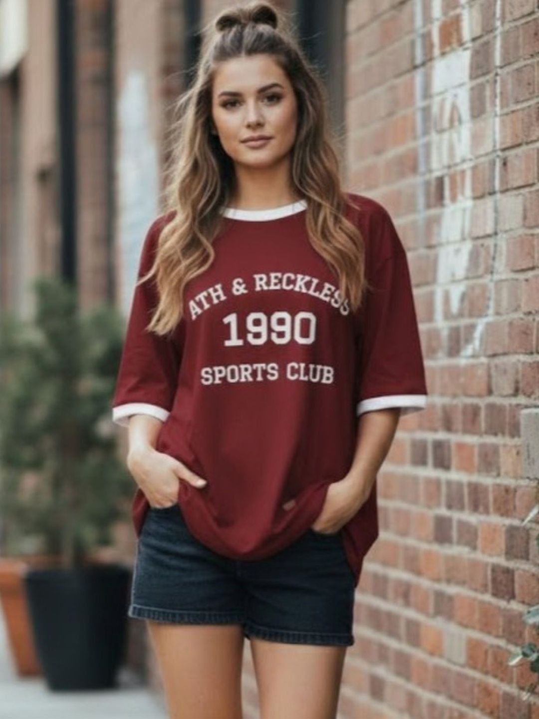 TQH Women Typography Printed T-shirt