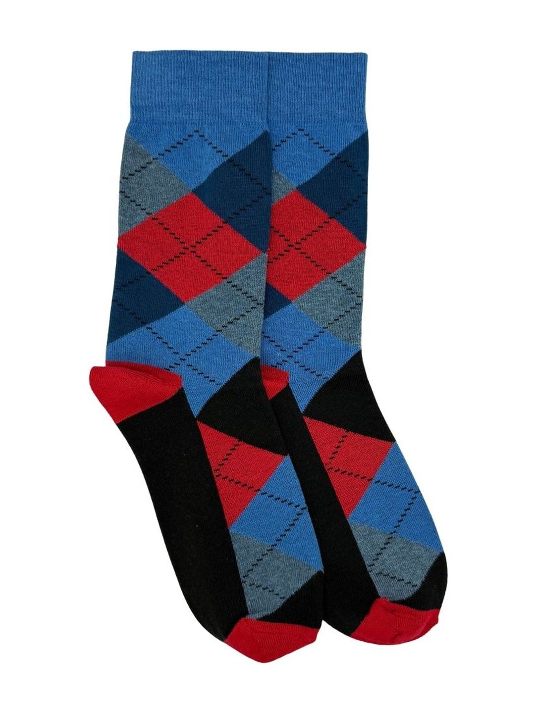 The Tie Hub Unisex Cotton Blend Patterned Calf Length Socks