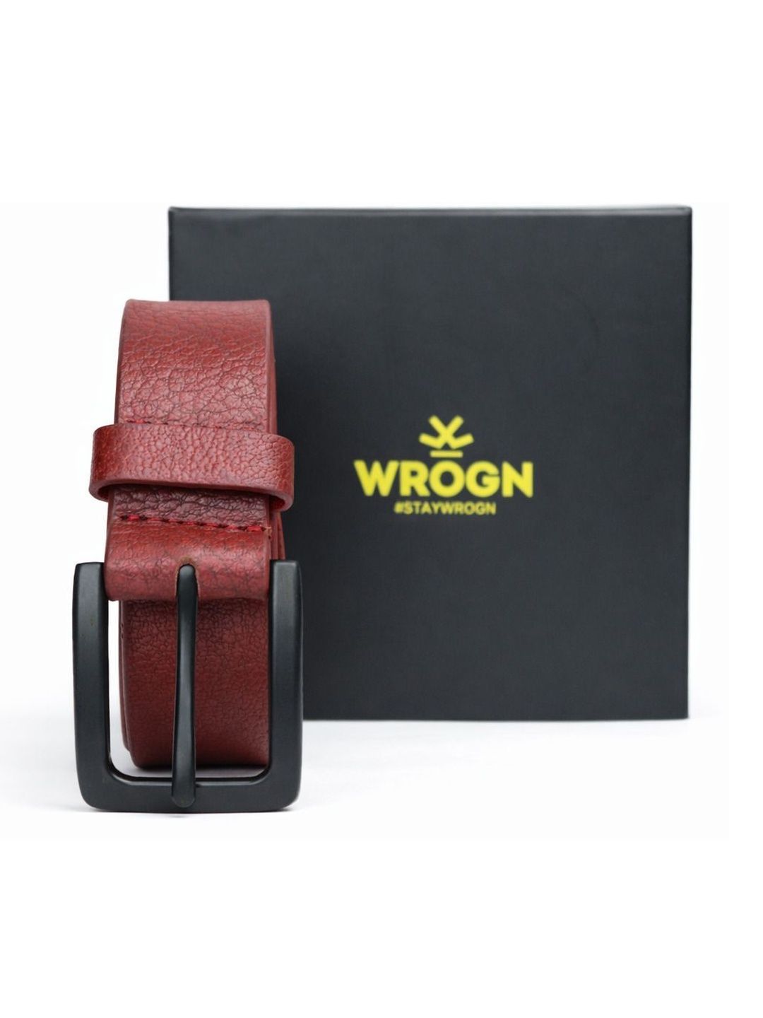 WROGN Men Textured Leather Belt