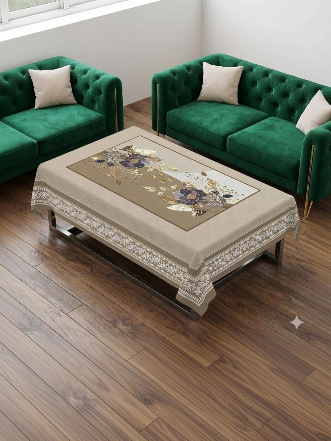 CASA-NEST CASA-NEST Brown 4-Seater Table Cover