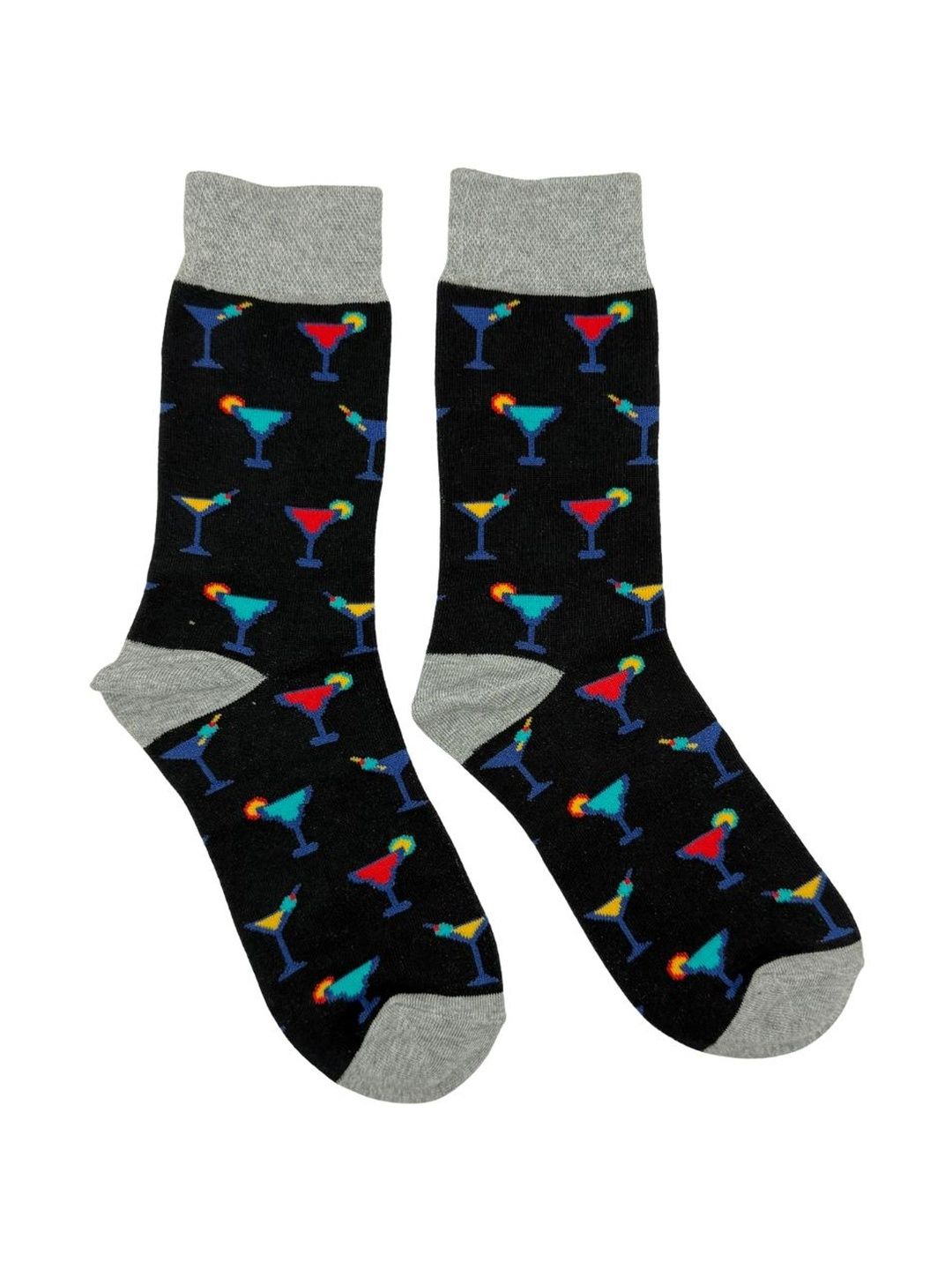 The Tie Hub Unisex Cotton Blend Patterned Calf Length Socks