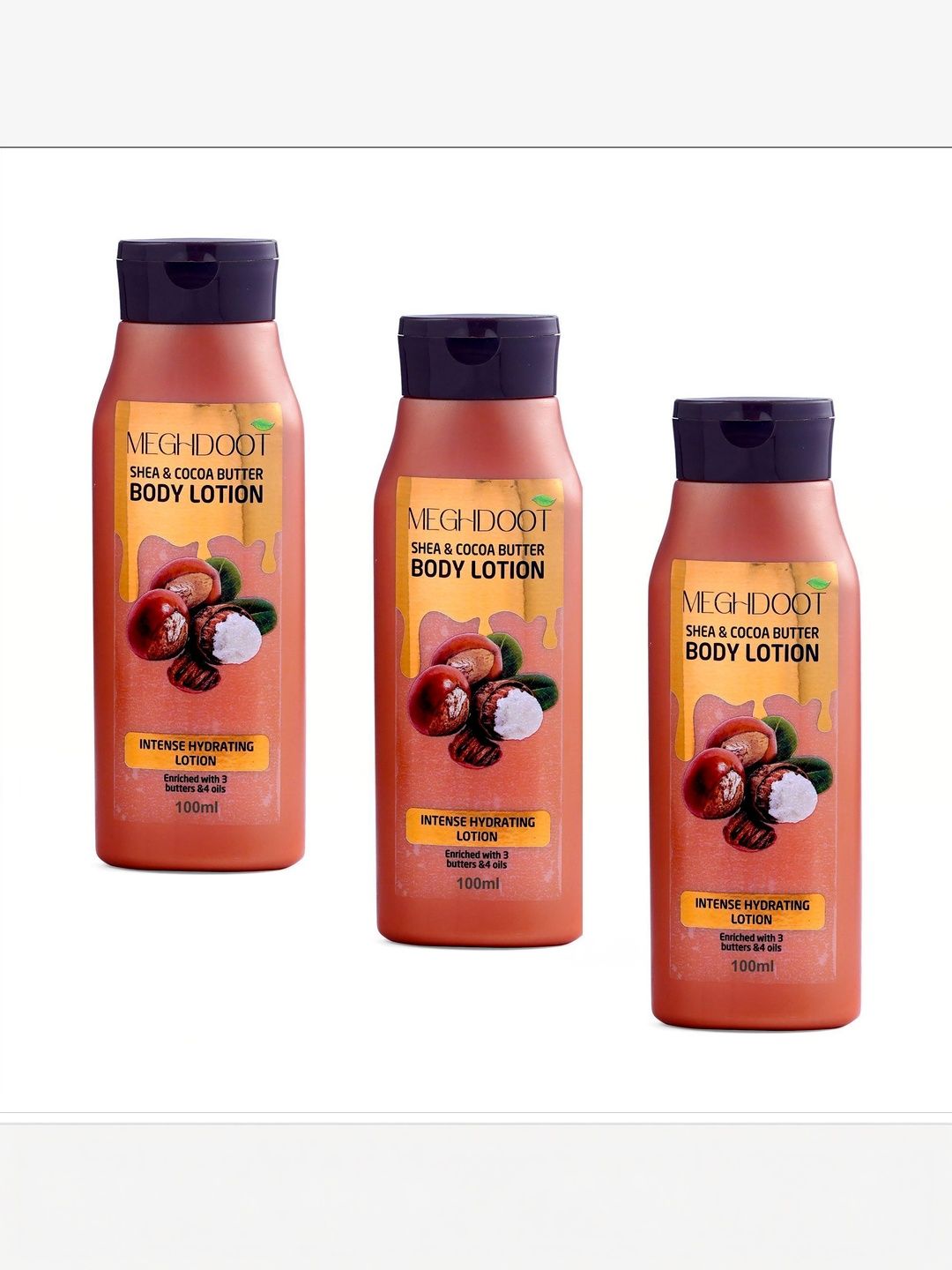 Buy MEGHDOOT Set Of 3 Shea Butter & Cocoa Intense Hydrating Body