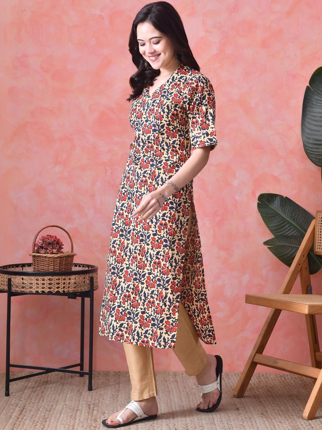 JEMCY Women Floral Printed Floral Kurta