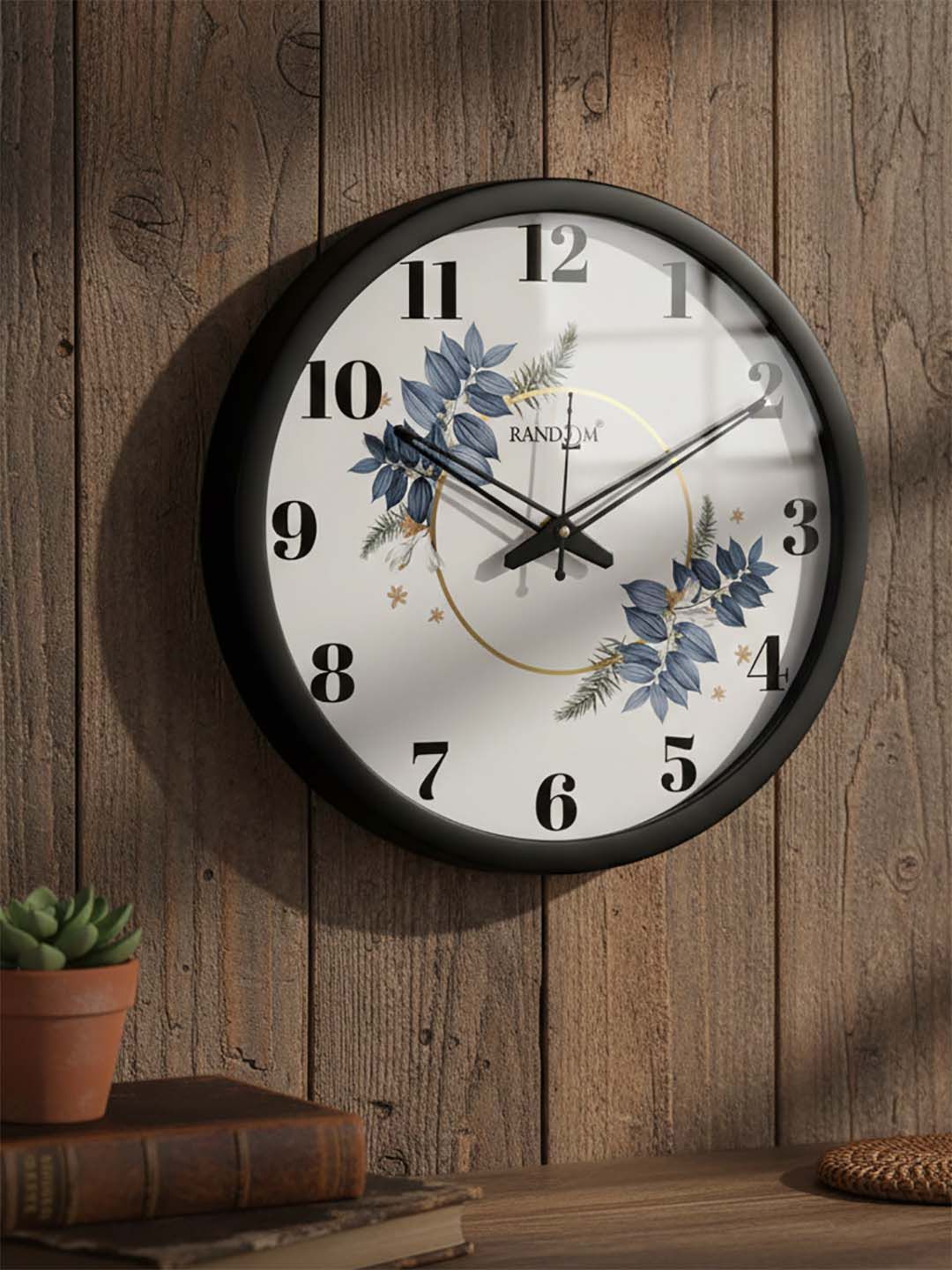 RANDOM RANDOM White & Grey Round Printed 30.4 cm Analogue Wall Clock