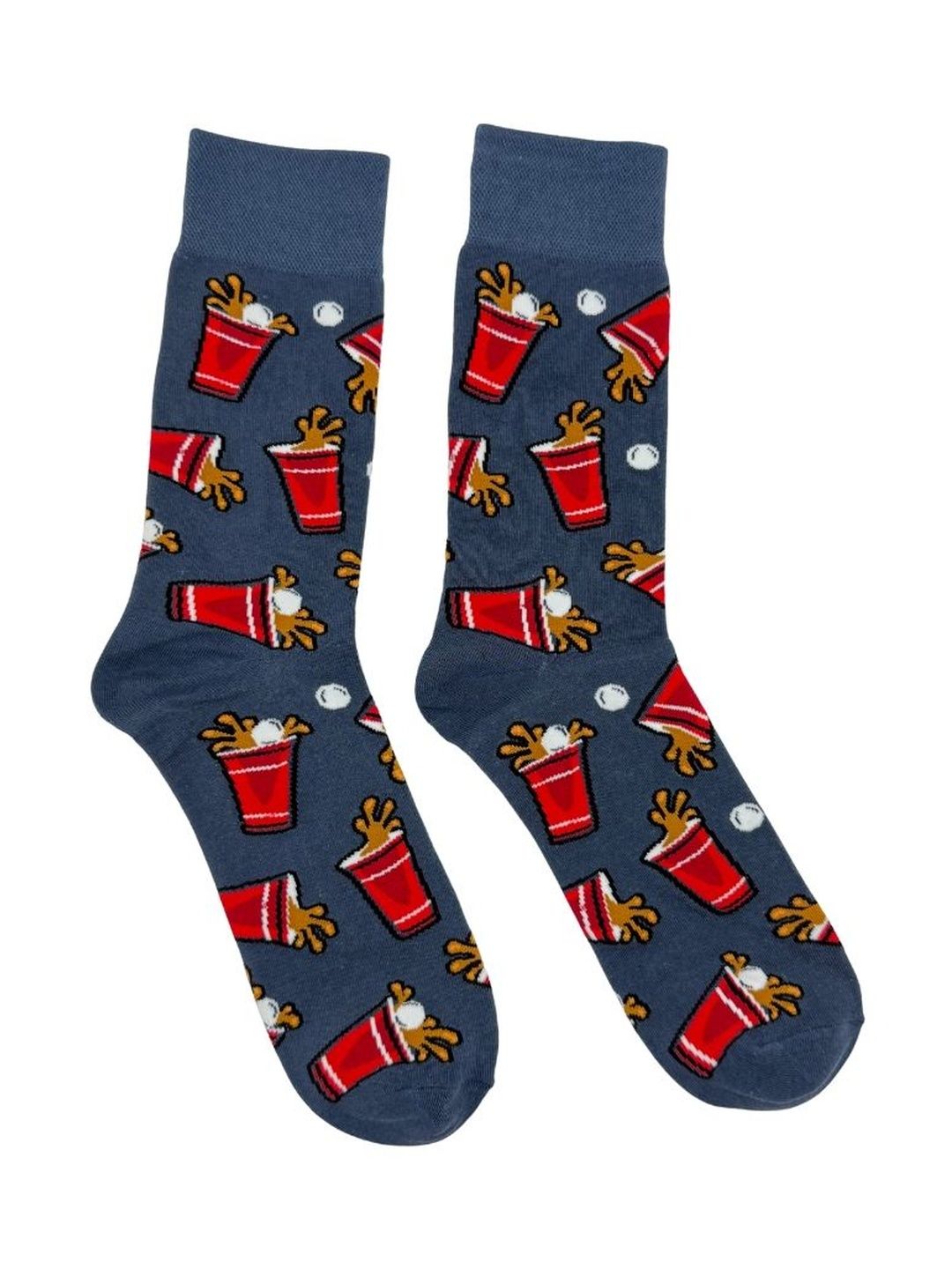 The Tie Hub Unisex Cotton Blend Patterned Calf Length Socks