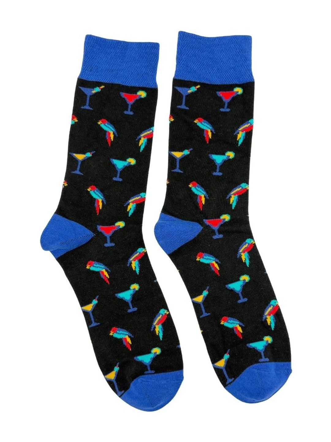 The Tie Hub Unisex Cotton Blend Patterned Calf Length Socks