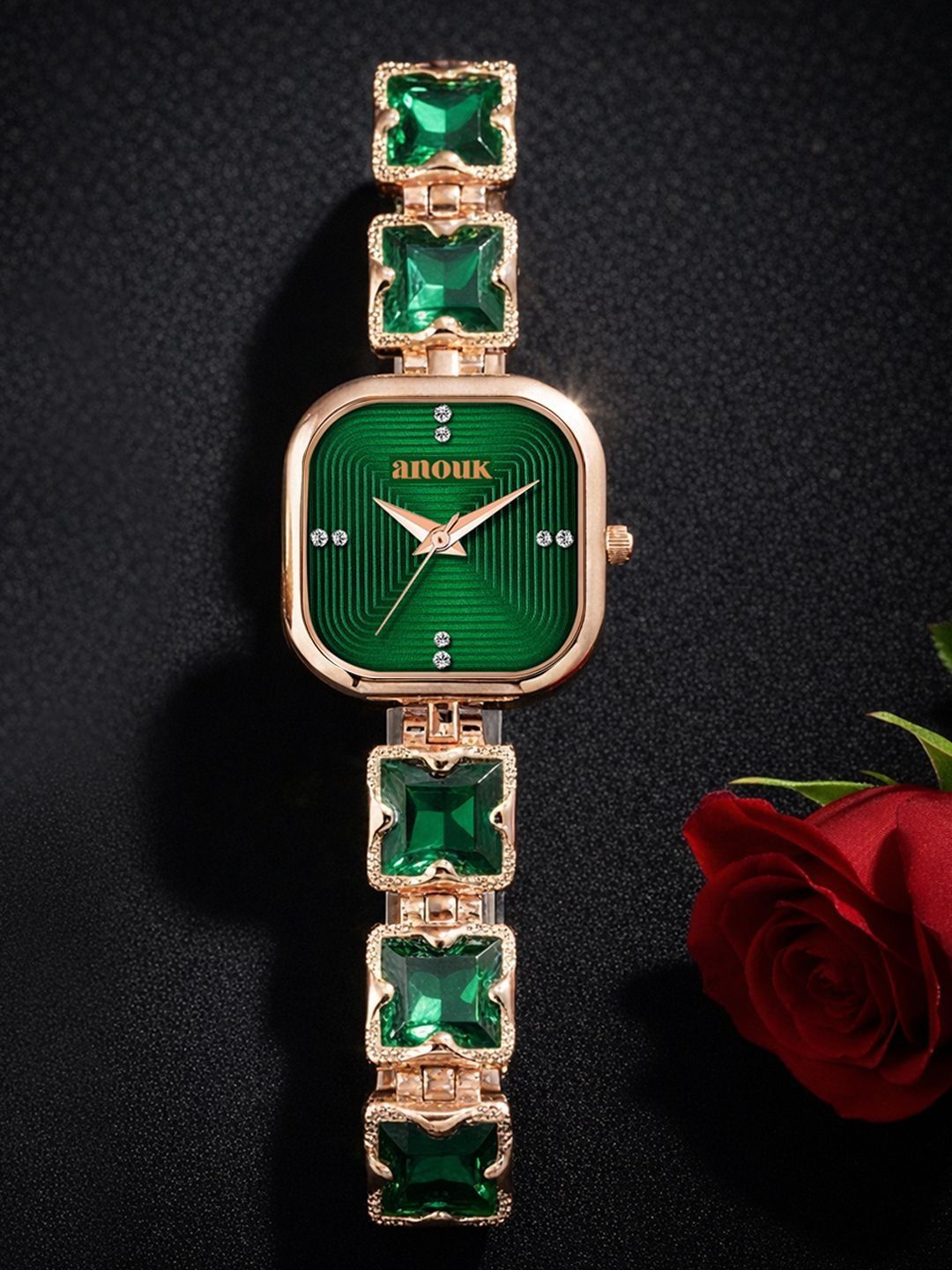 Anouk Women Dial & Bracelet Style Straps Analogue Watch ANW-049-GR