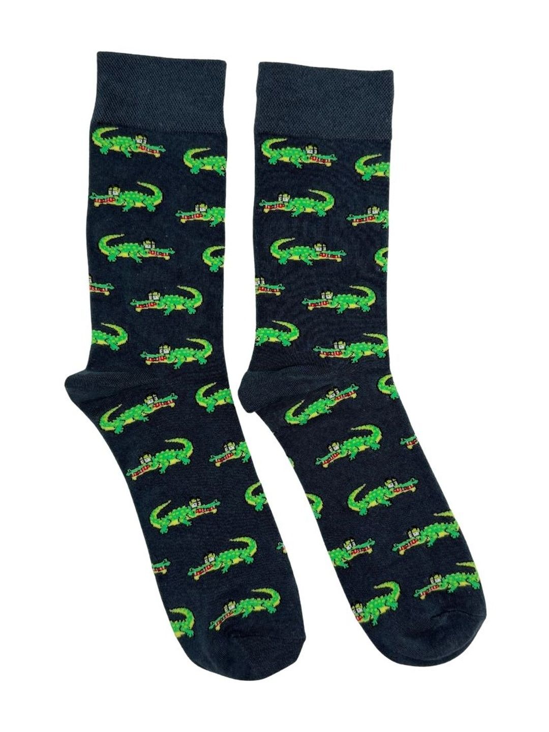 The Tie Hub Unisex Cotton Blend Patterned Calf Length Socks