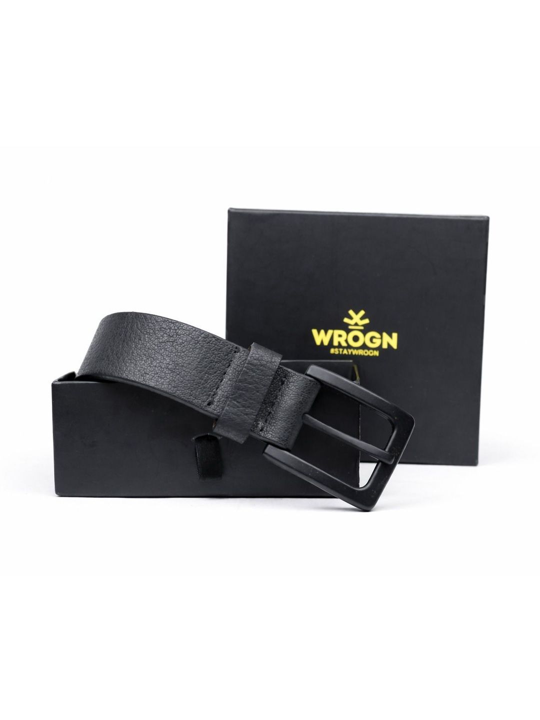 WROGN Men Textured Leather Belt