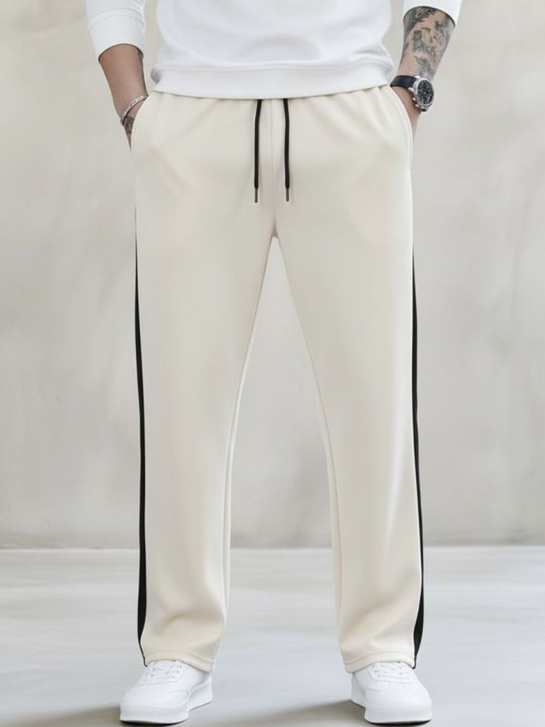 Buy MK Men Relaxed Fit Colourblocked Track Pants - Track Pants for