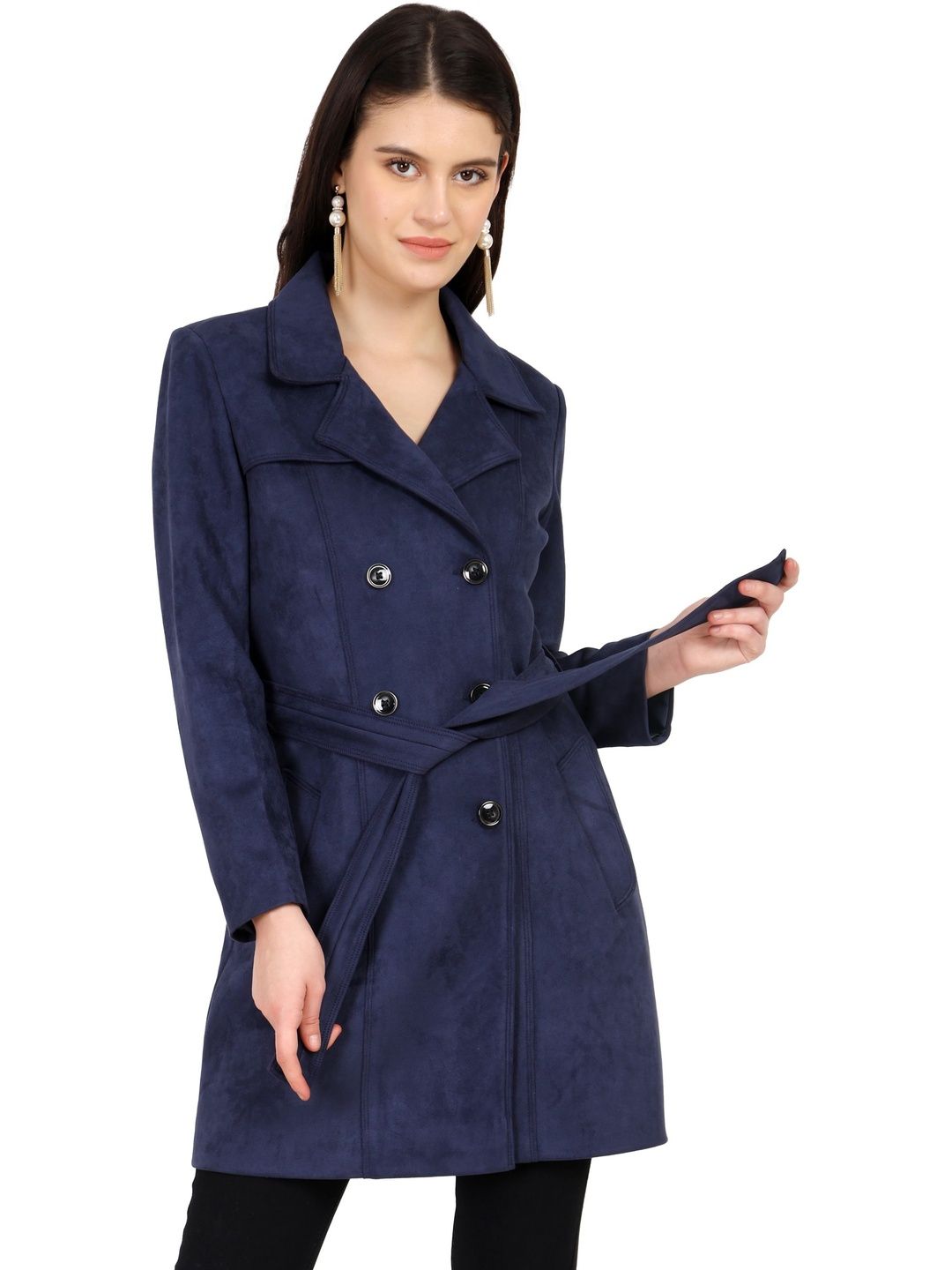 Buy Trufit Notched Lapel Collar Long Sleeves Double Breasted