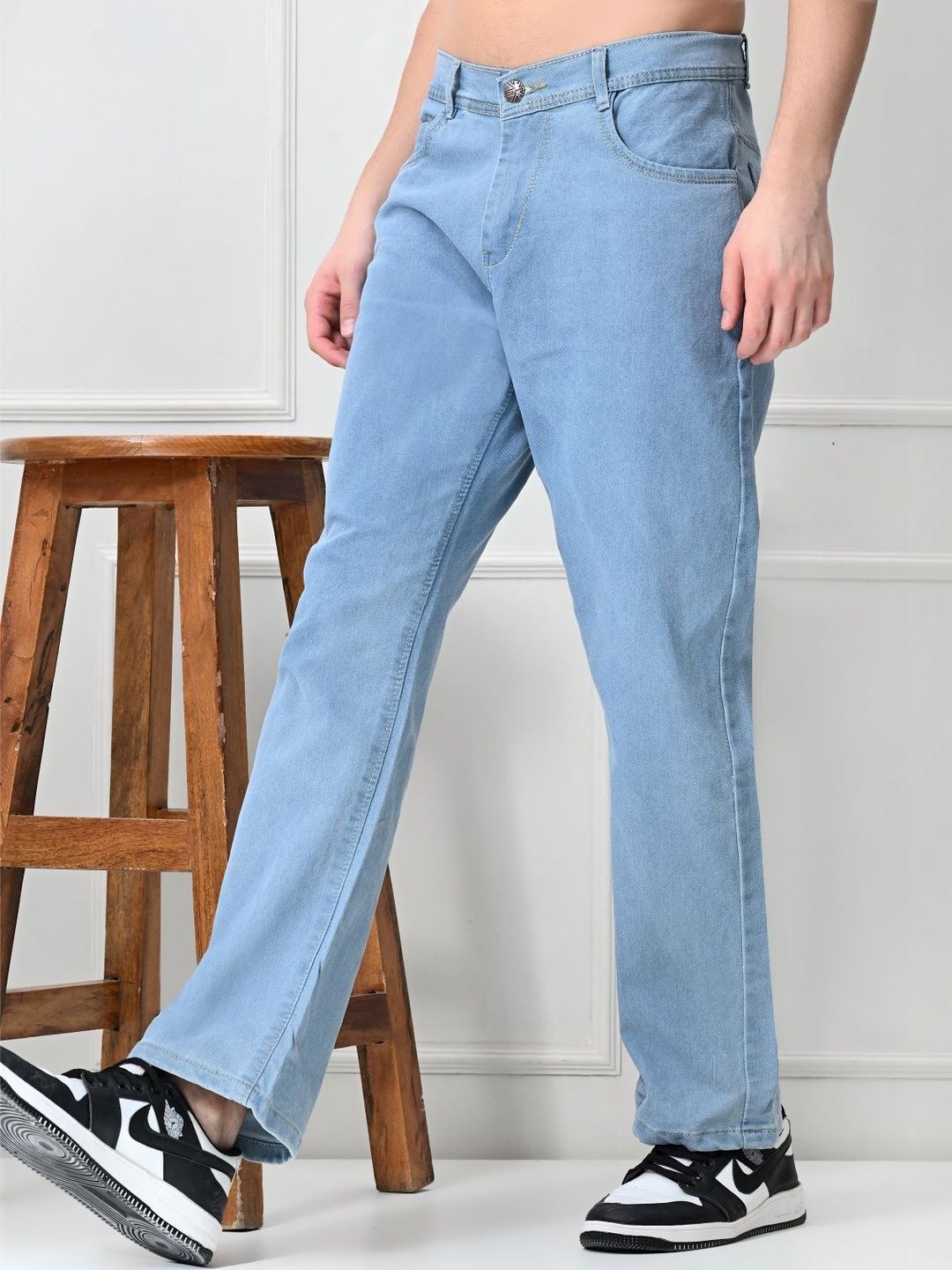 HERE&NOW Men Classic Mid-Rise Light Fade Stretchable Jeans