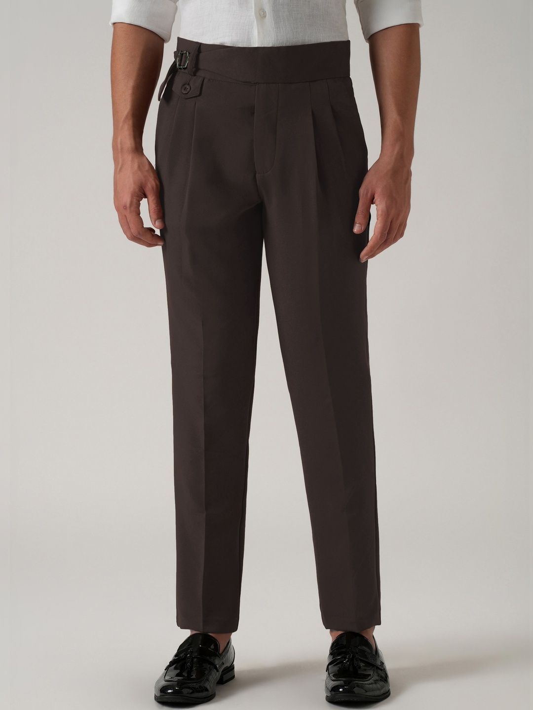 MANCREW Men Tailored Wrinkle Free Pleated Gurkha Pants