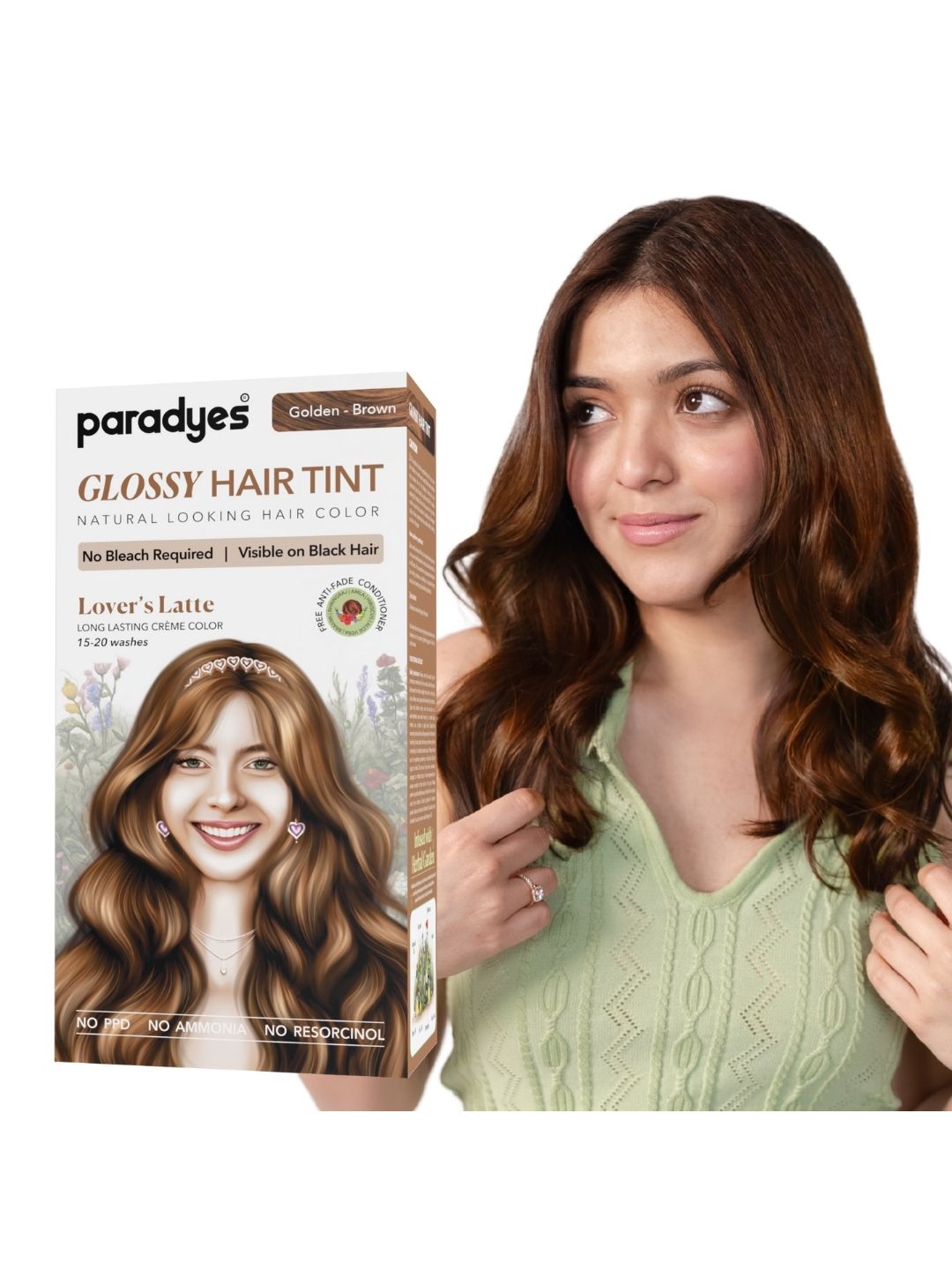 Paradyes Semi Permanent Creme Glossy Hair Tint Hair Color 160g - Lover's Latte