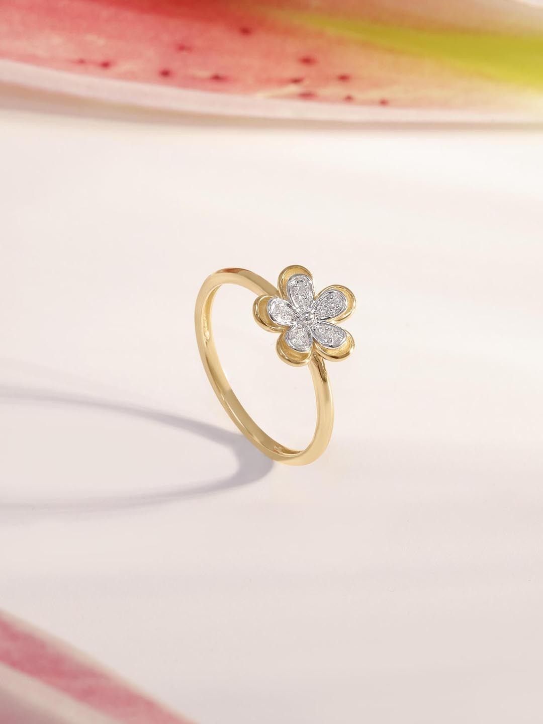 Mia by Tanishq 9 KT Gold With 0.04 Carat Natural Diamond Ring -1.51 g