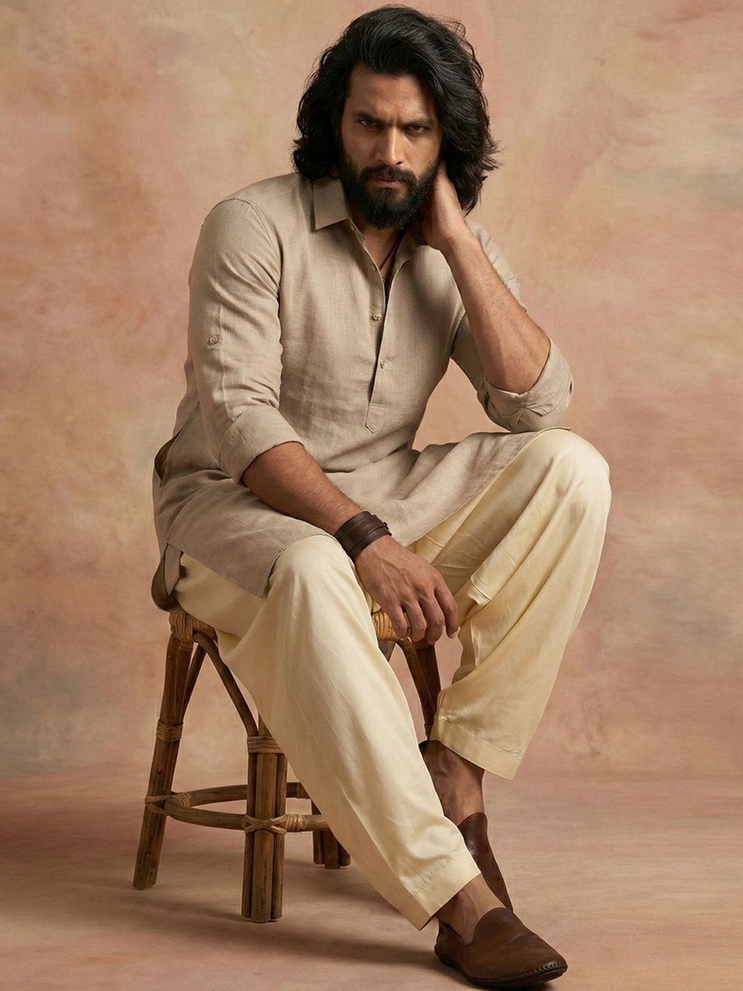 CHHAAP Men Sheers Pathani Kurta