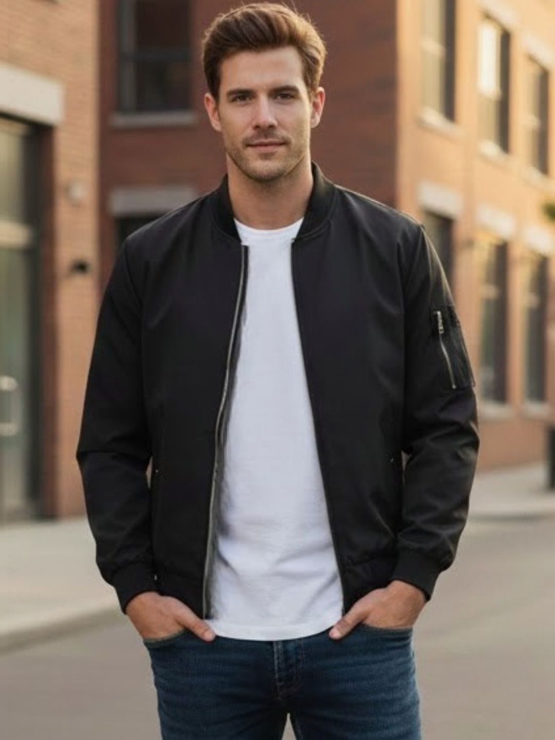 MIA FASHION Men Water Resistant Bomber Jacket