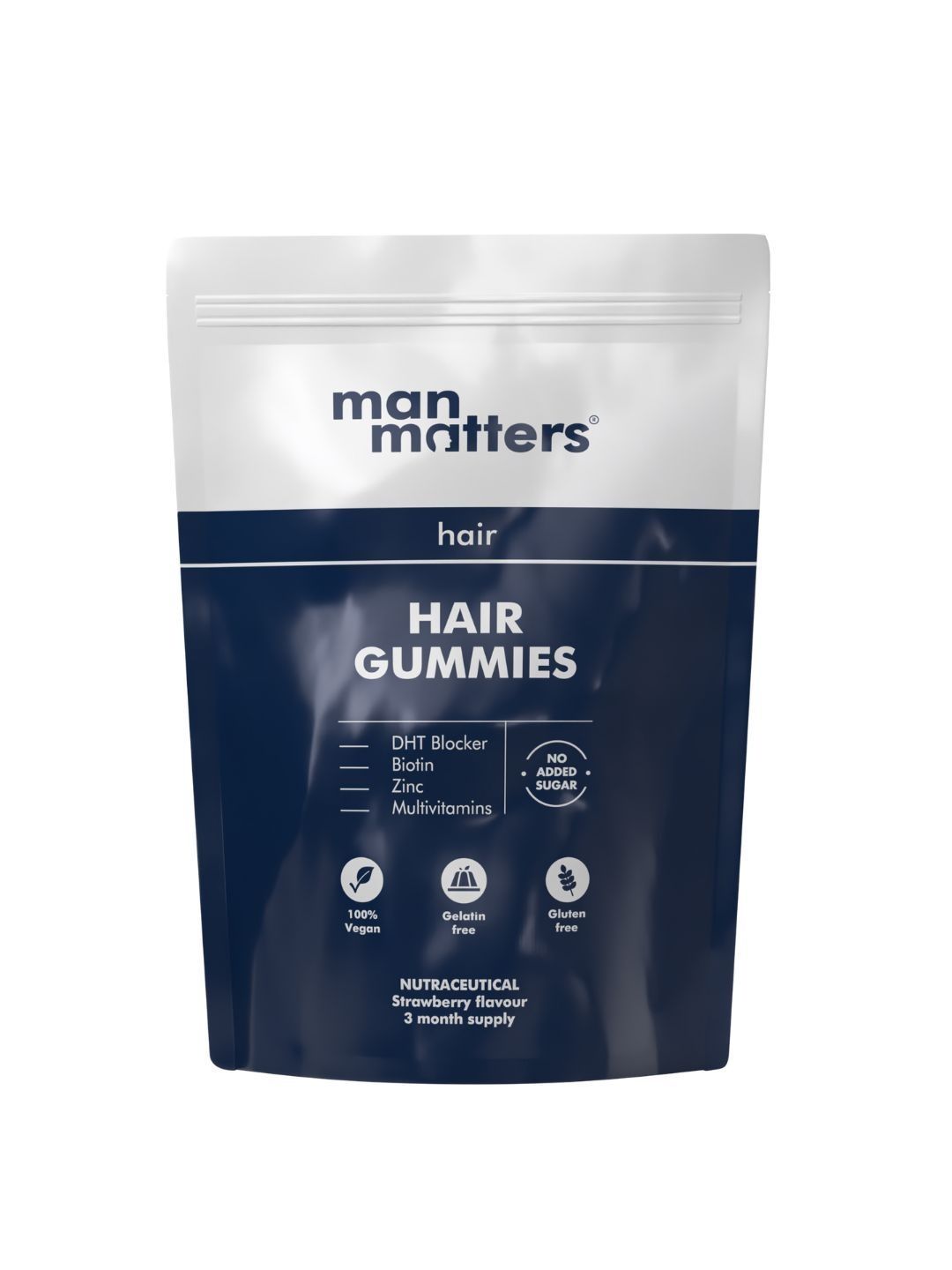 Man Matters Biotin Hair Gummies- 90 Gummies- Strawberry Flavor