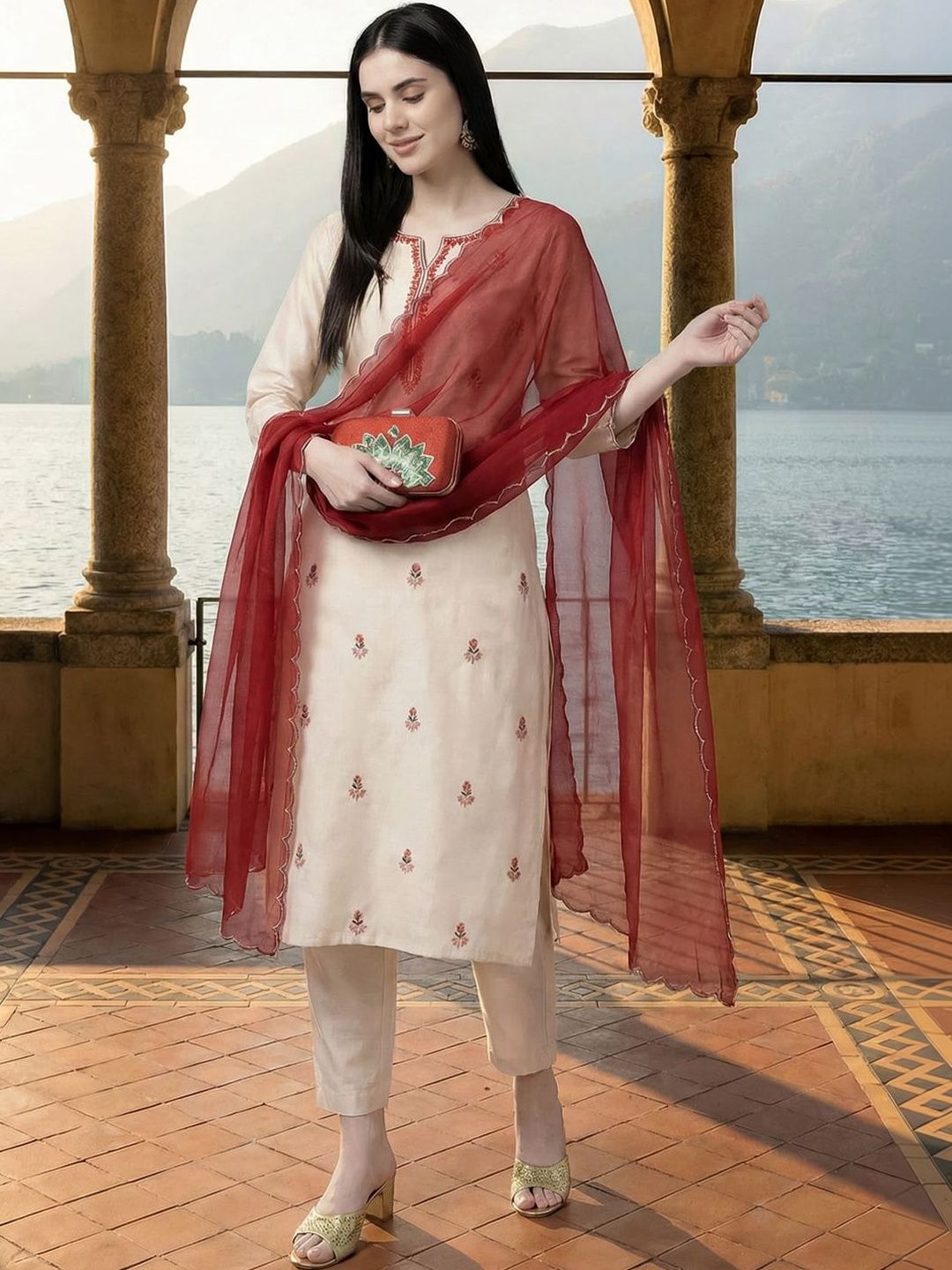Indo Era Organza Dupatta
