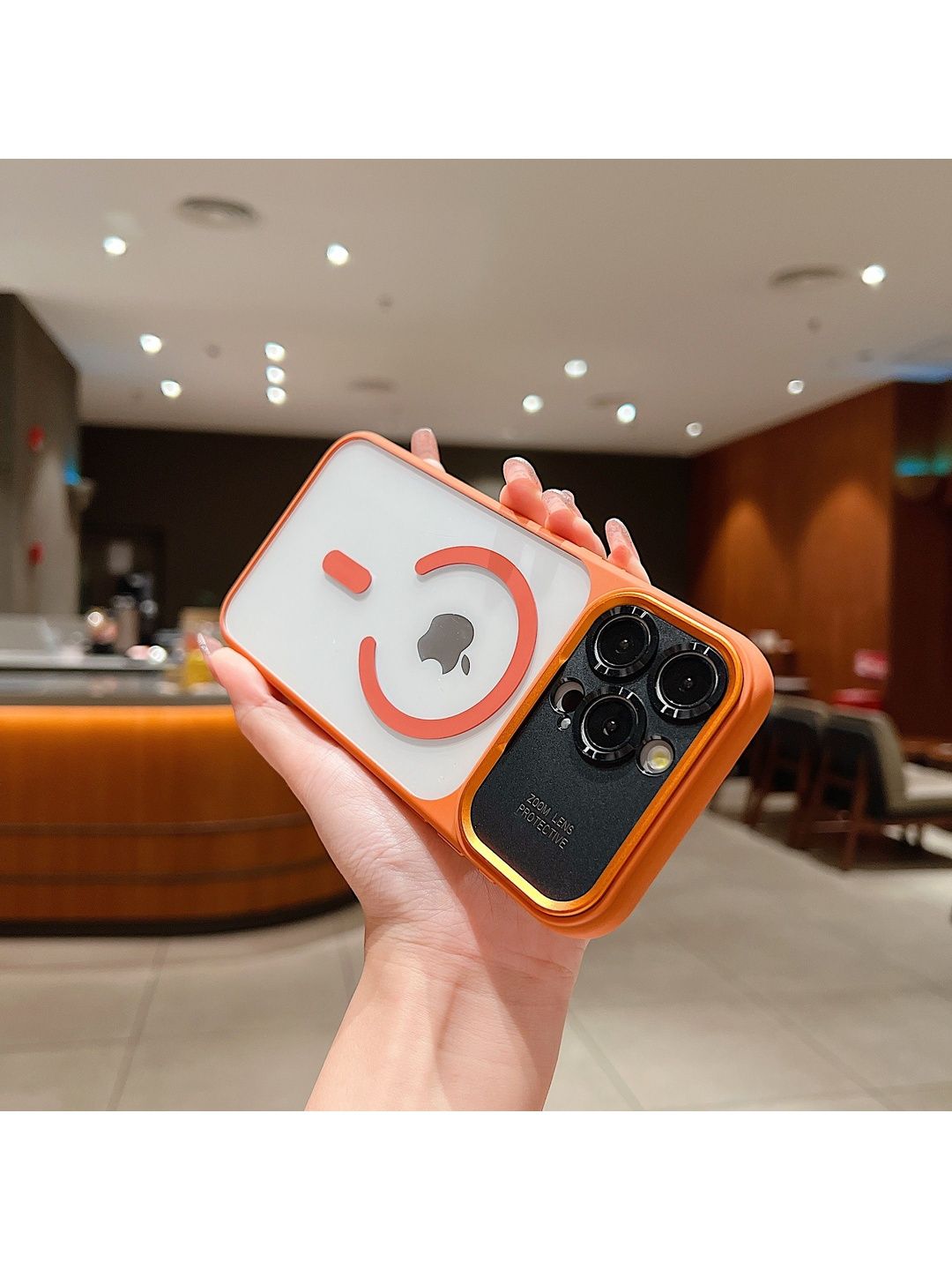 Luxury Kase Solid Printed iPhone 15 Pro Max Back Case Mobile Accessories