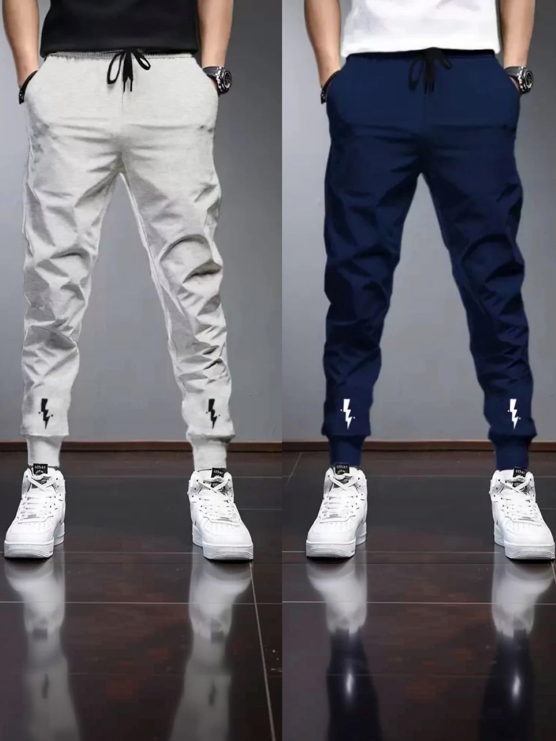 Riksaw Men Pack Of 2 Mid-Rise Joggers