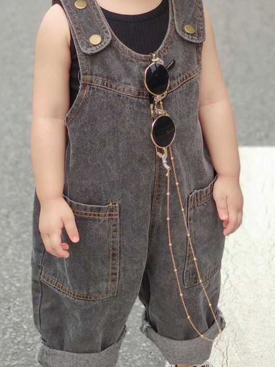 FOREVER FRIDAY Boys Slim-Fit Dungarees