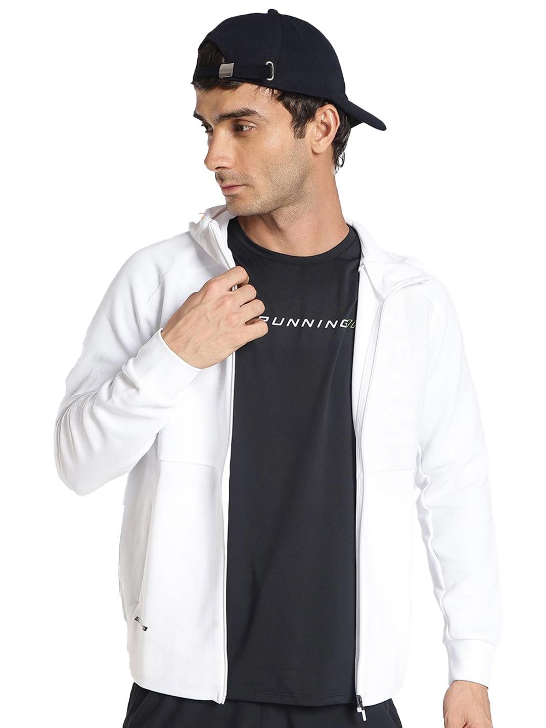 Xtep Men Hooded Solid Lightweight Sporty Jacket