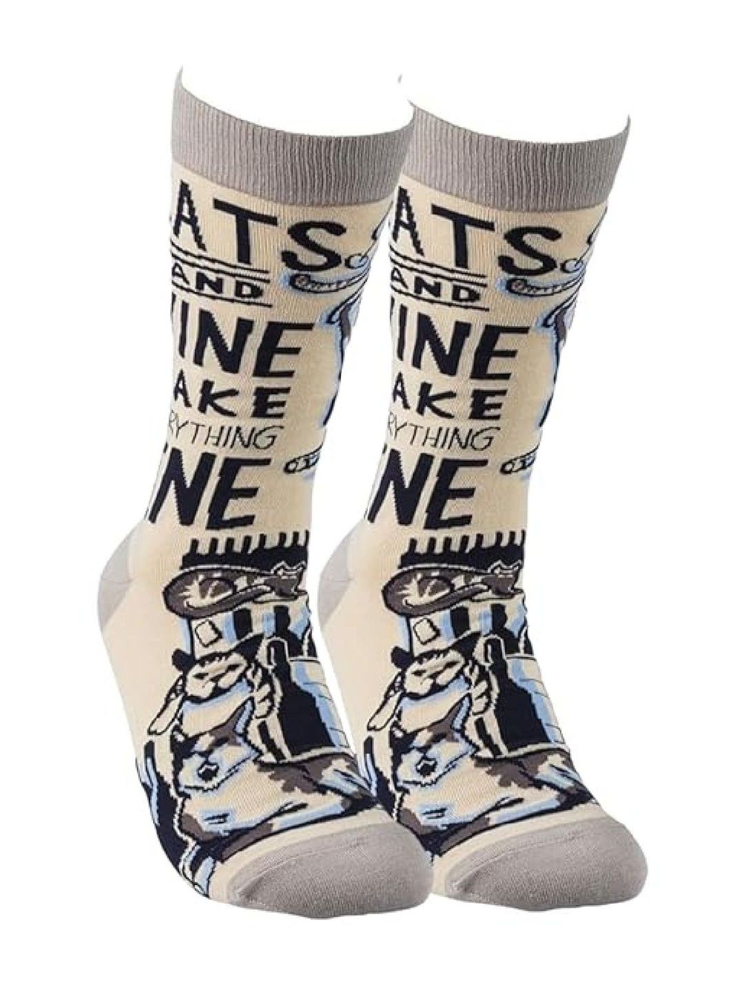 JUMPLINGS Men Printed Cotton Calf Length Socks